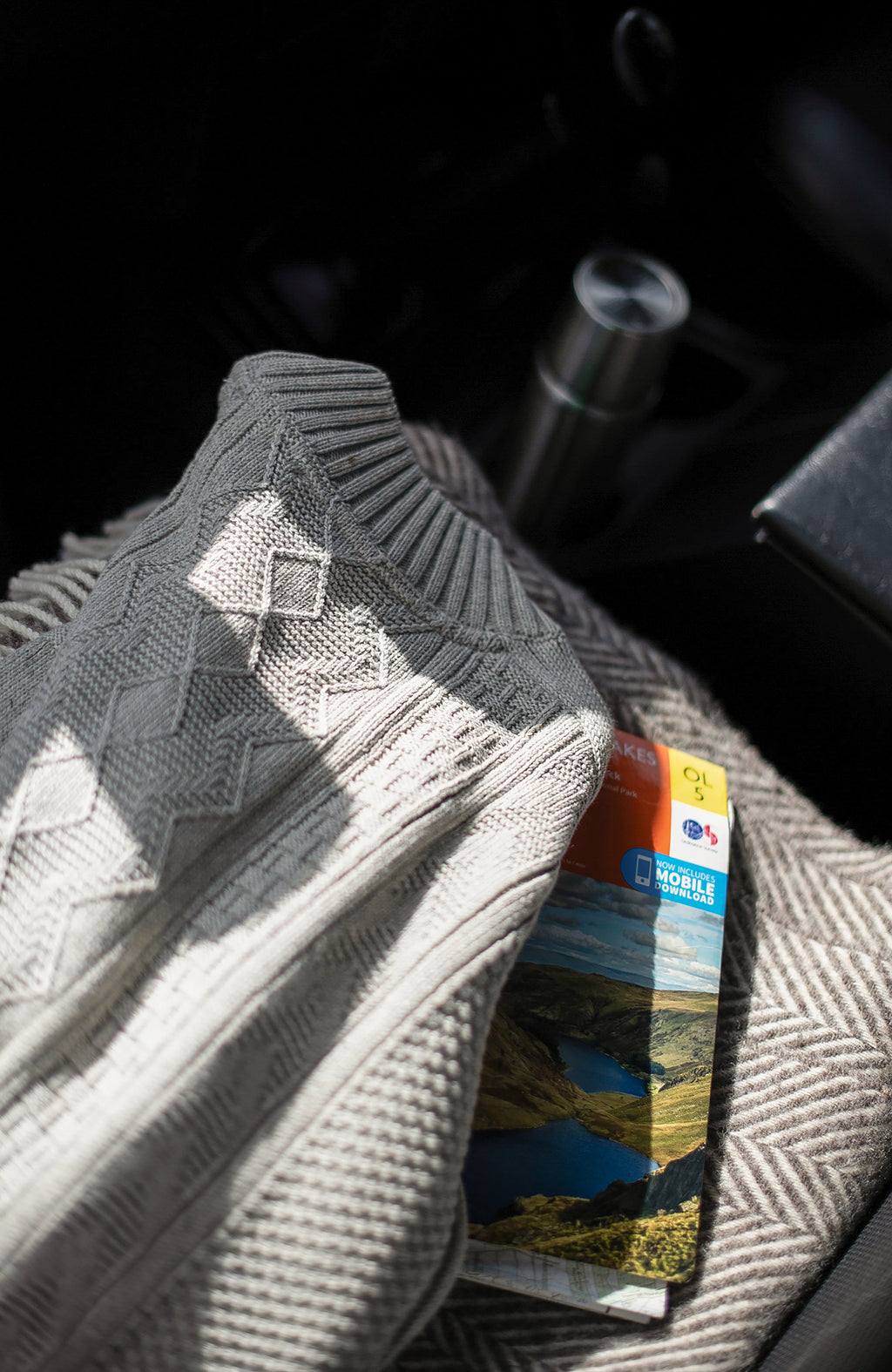 Mens Midweight Cotton Mock Neck Gansey Jumper