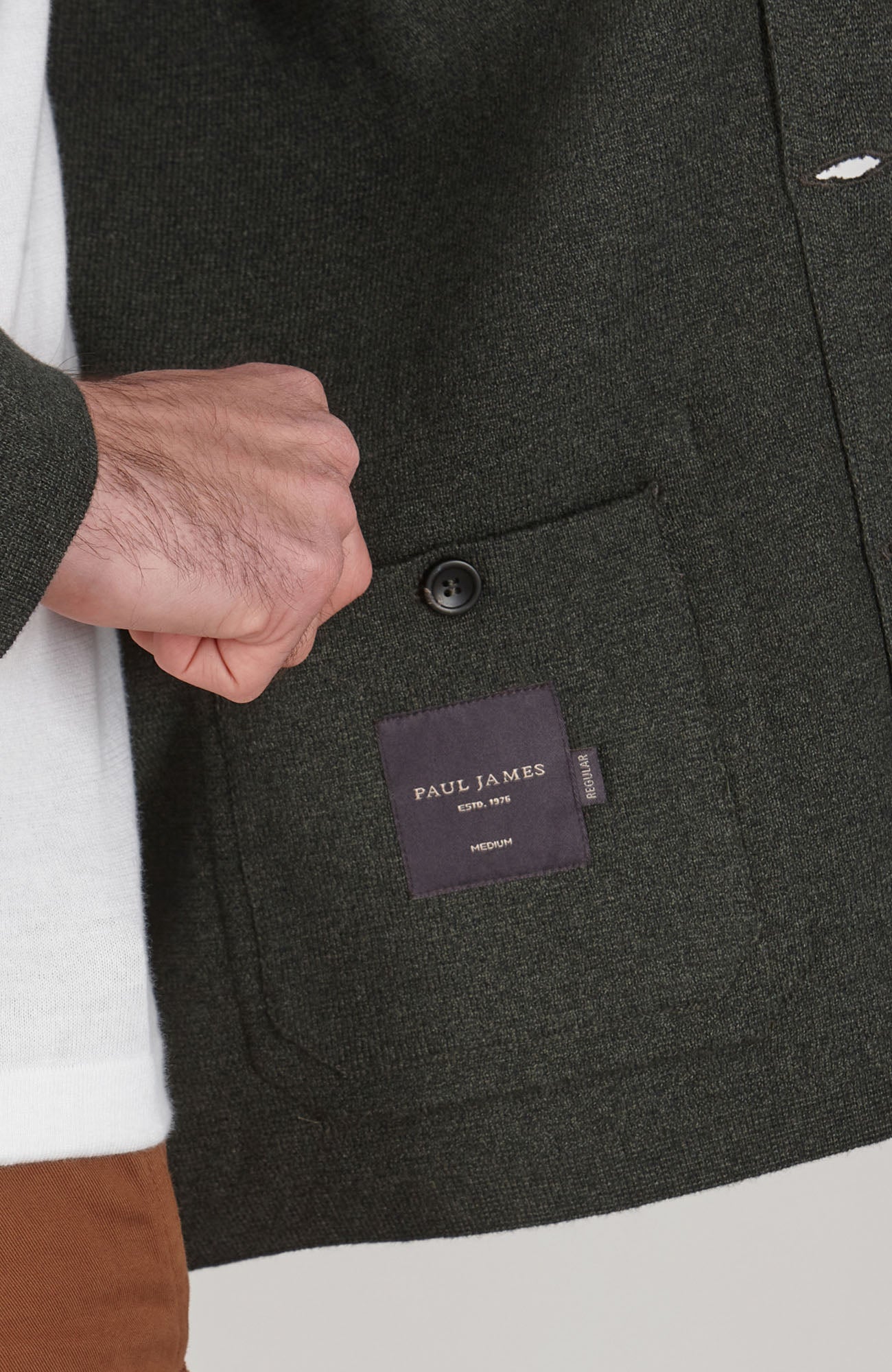 Mens Midweight Cotton Knitted Nehru Jacket