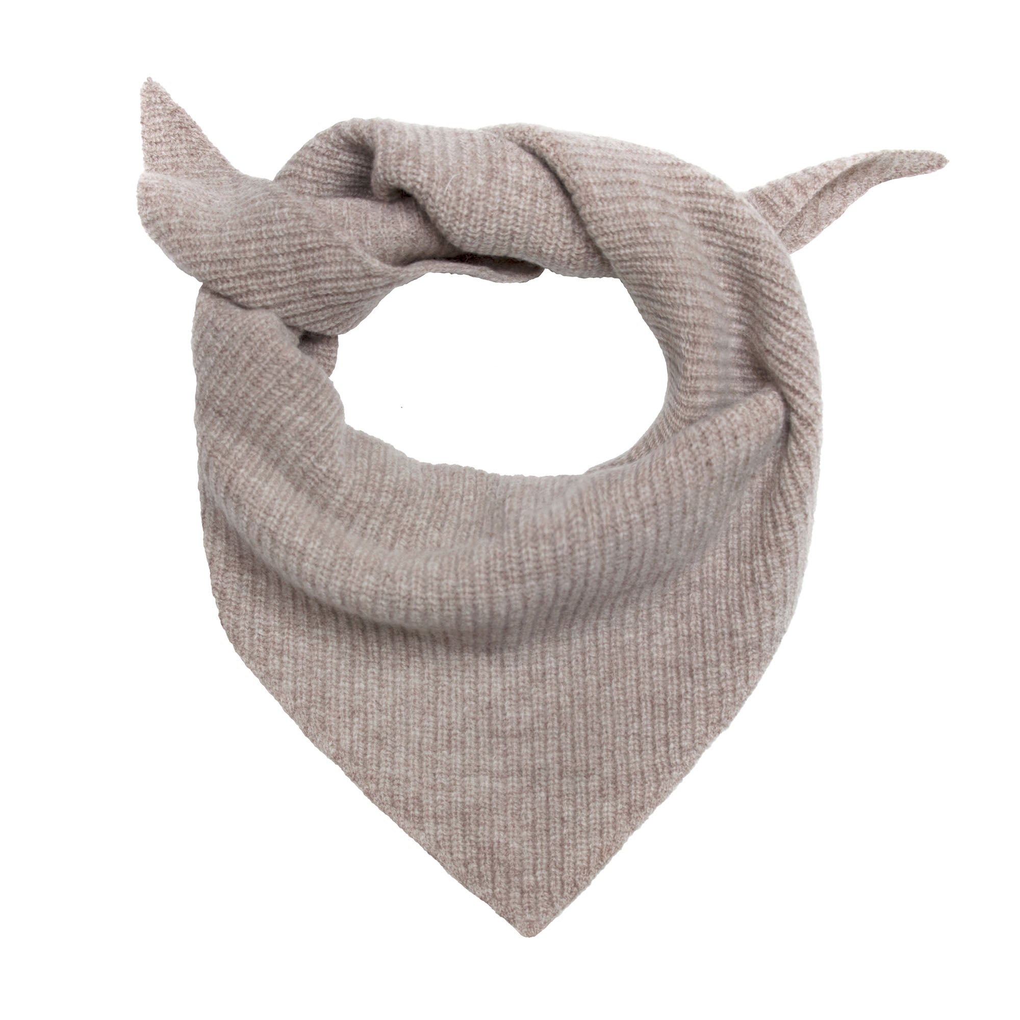 Lambswool Ribbed Triangle Scarf