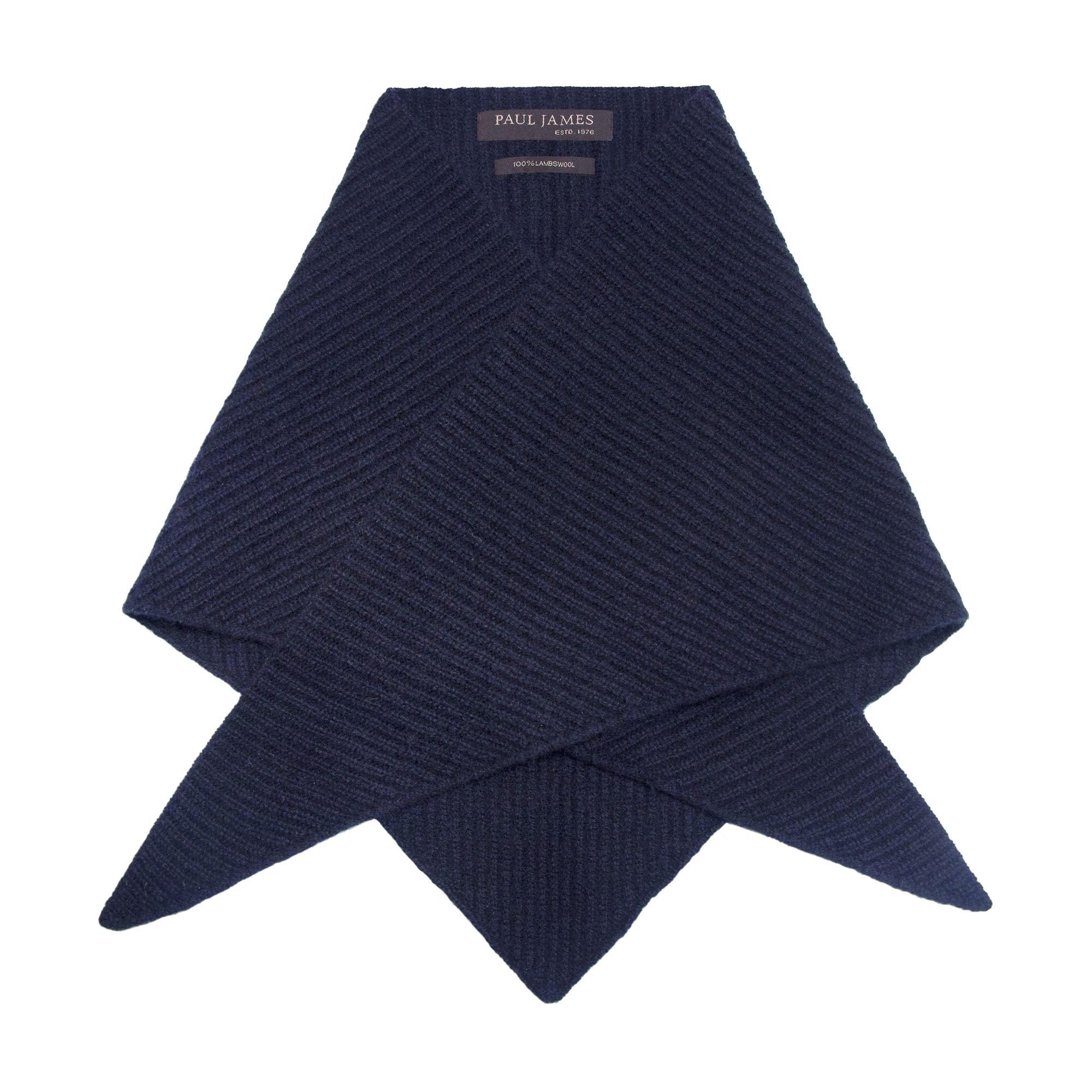 Lambswool Ribbed Triangle Scarf