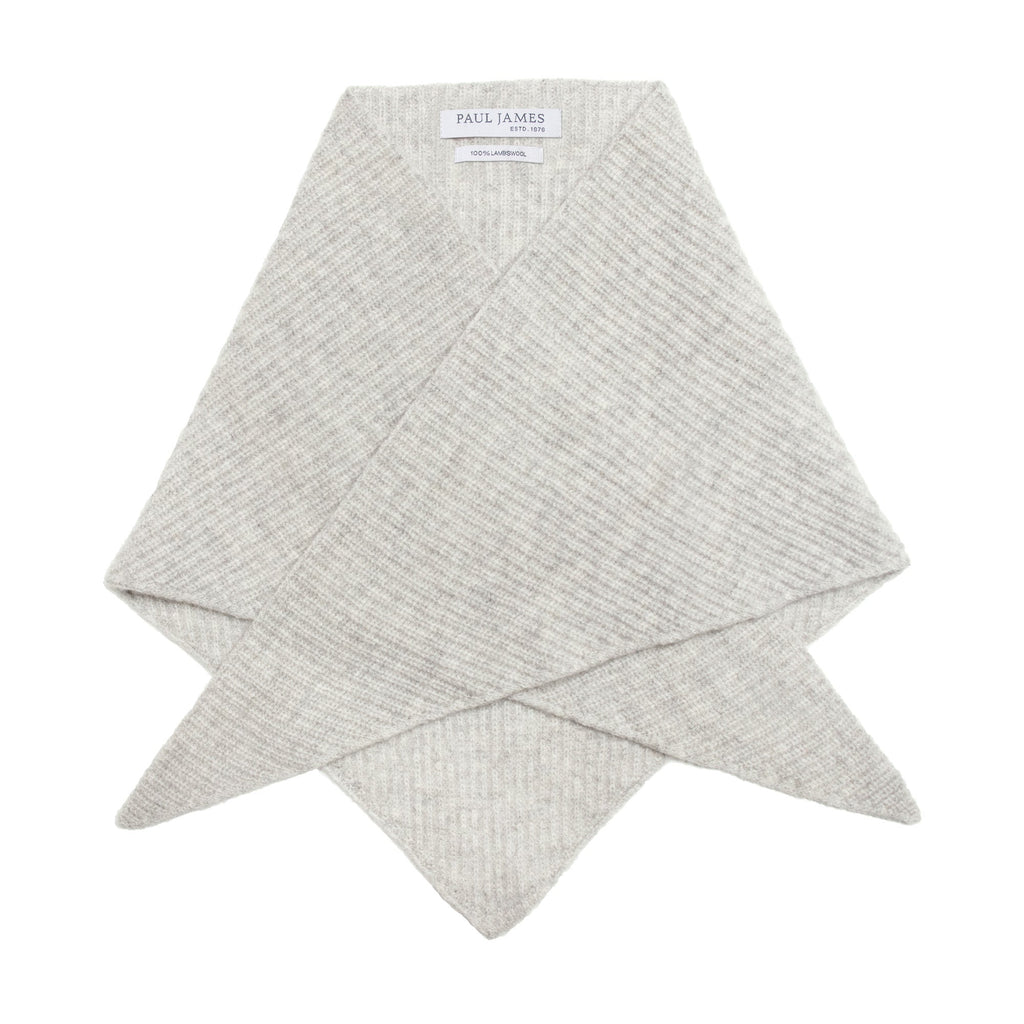 Lambswool Ribbed Triangle Scarf
