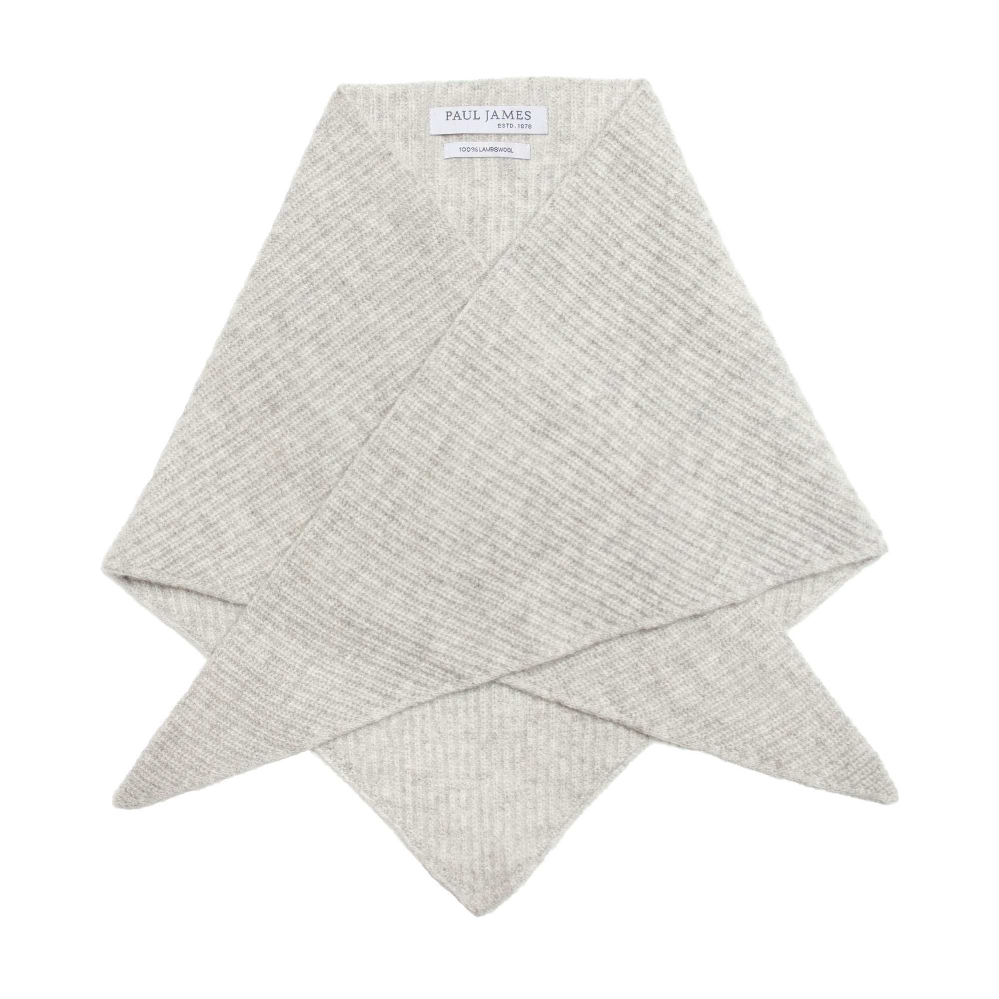 Lambswool Ribbed Triangle Scarf