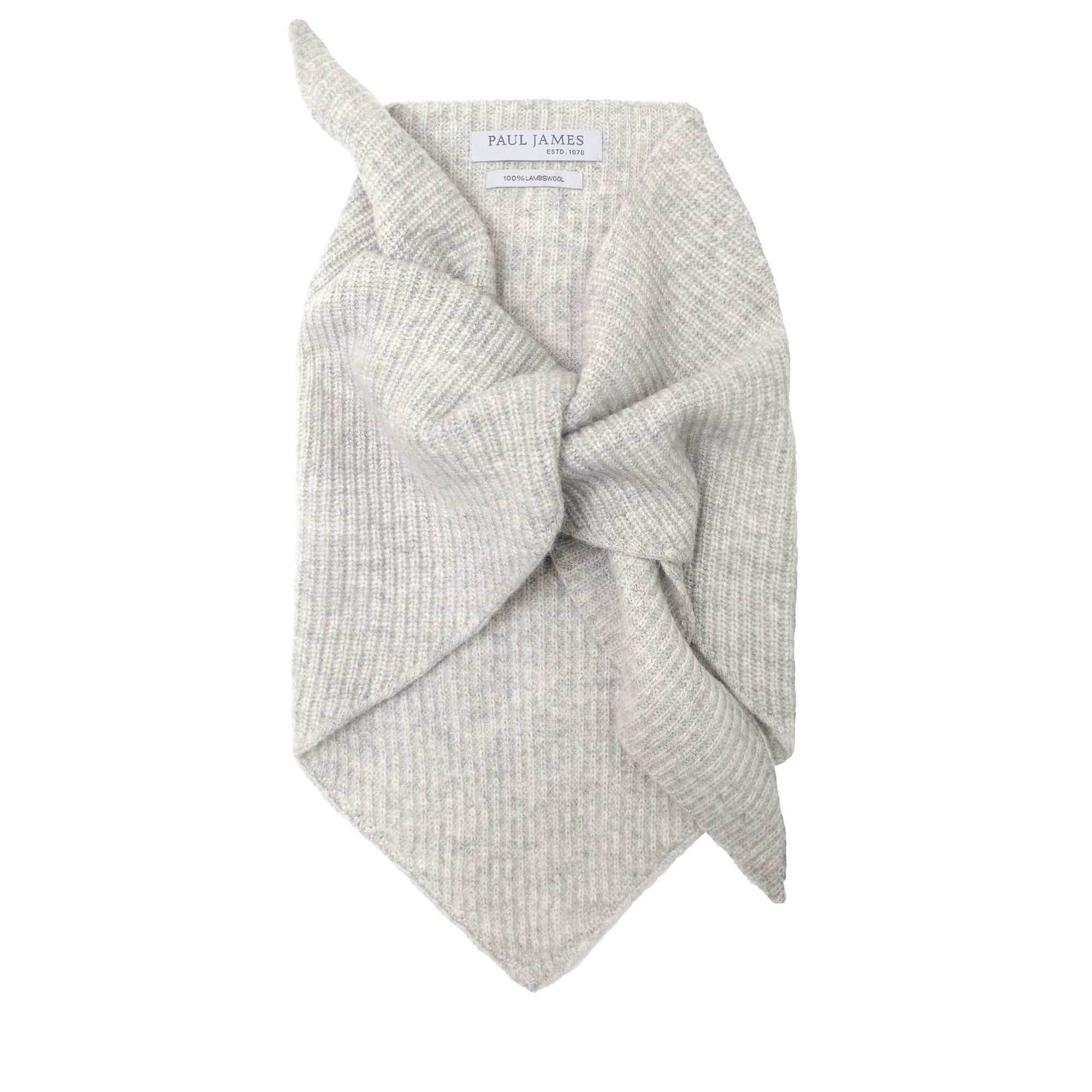 Lambswool Ribbed Triangle Scarf