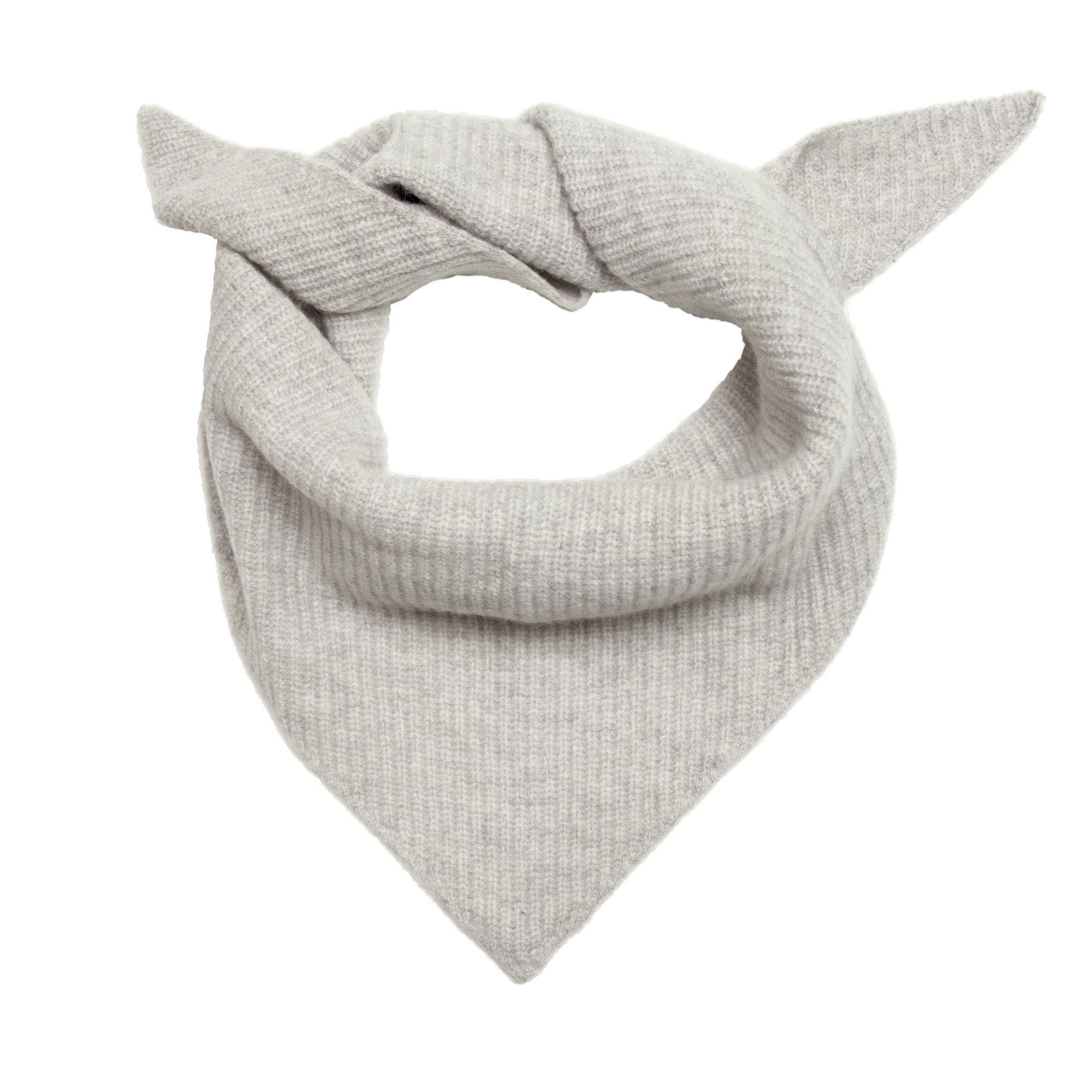 Lambswool Ribbed Triangle Scarf