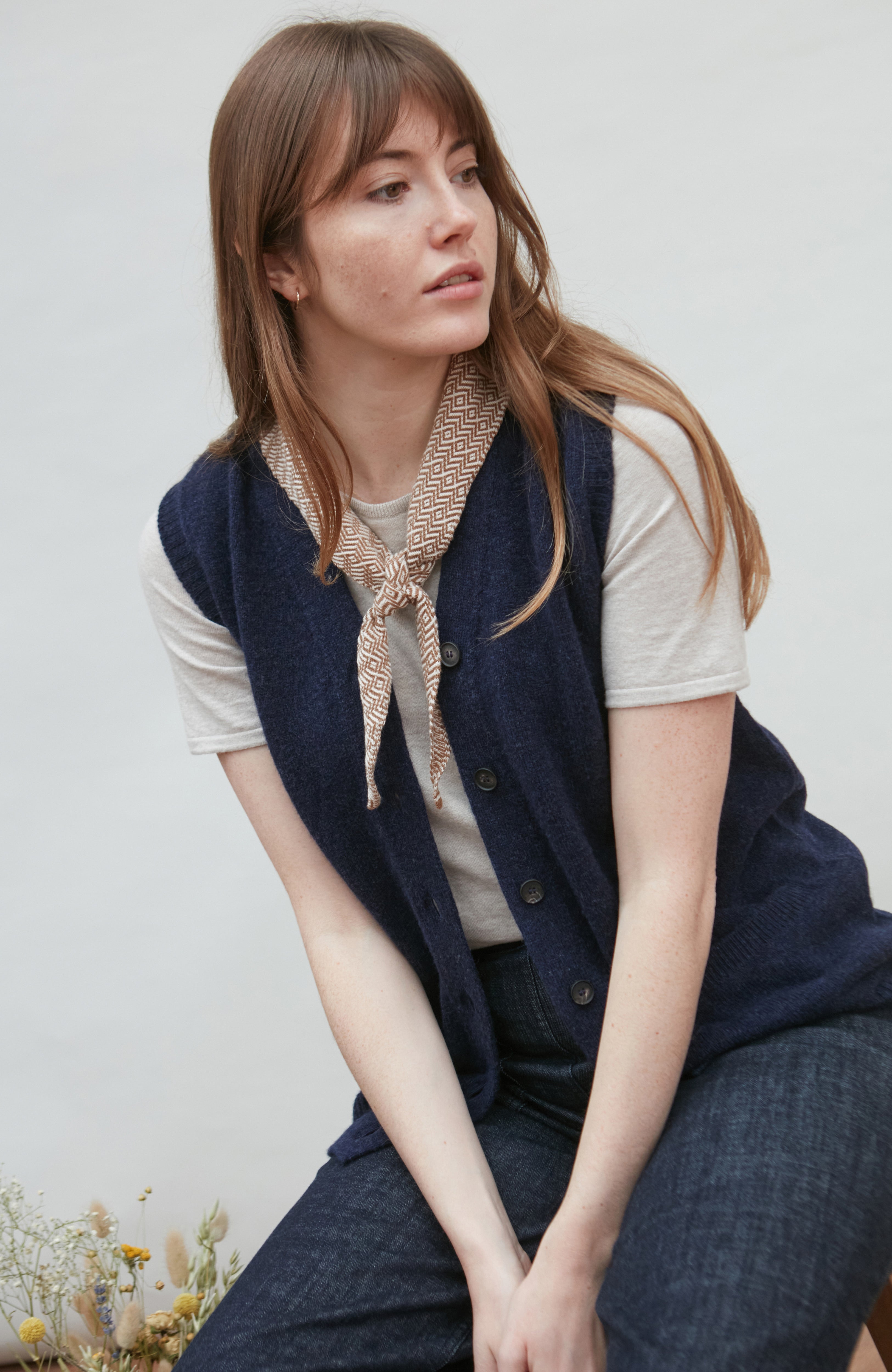 Cotton Two Tone Textured Neckerchief