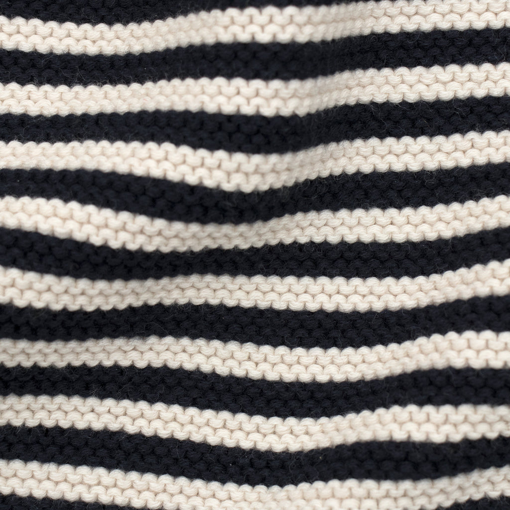 Cotton Garter Knit Striped Mini Neckerchief