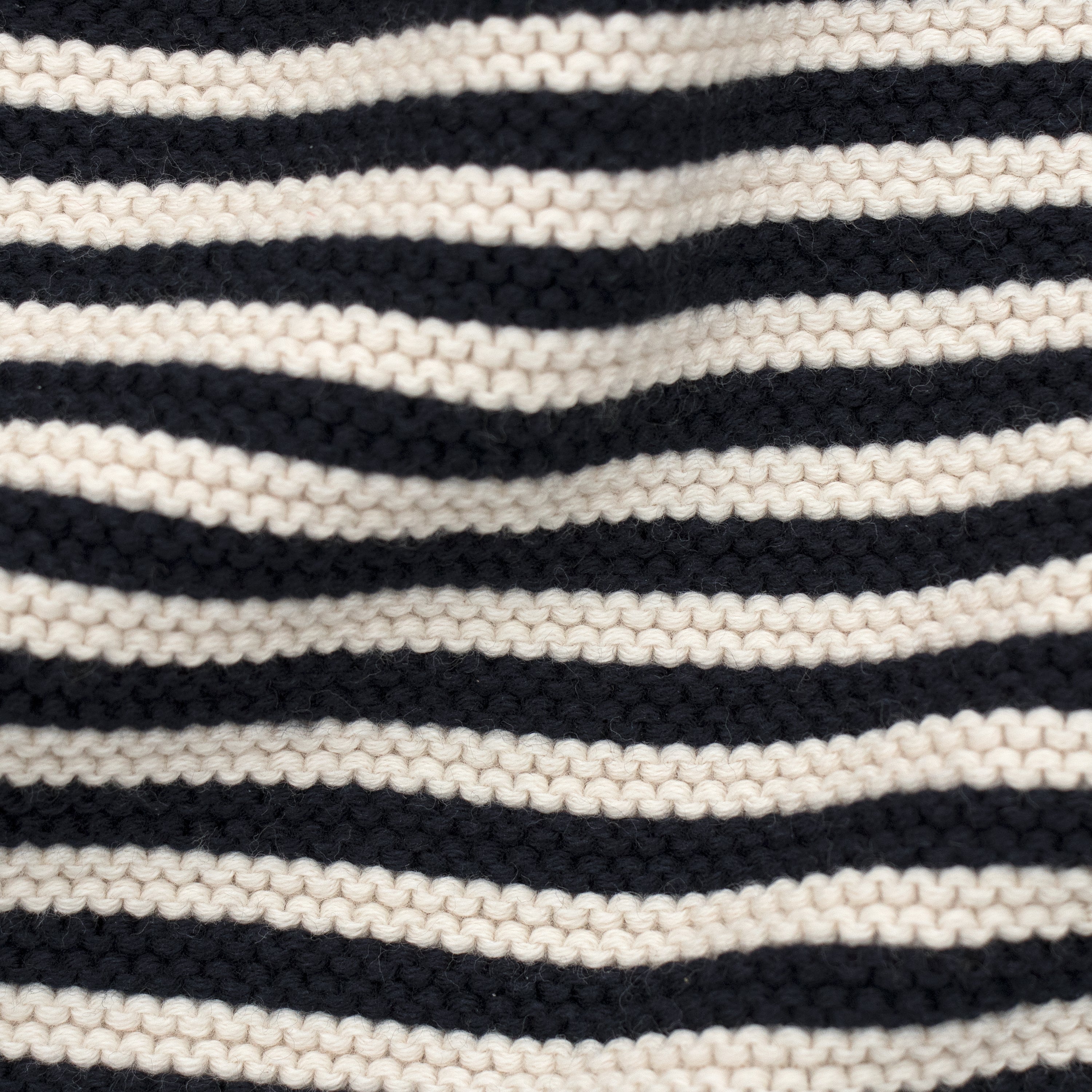 Cotton Garter Knit Striped Mini Neckerchief