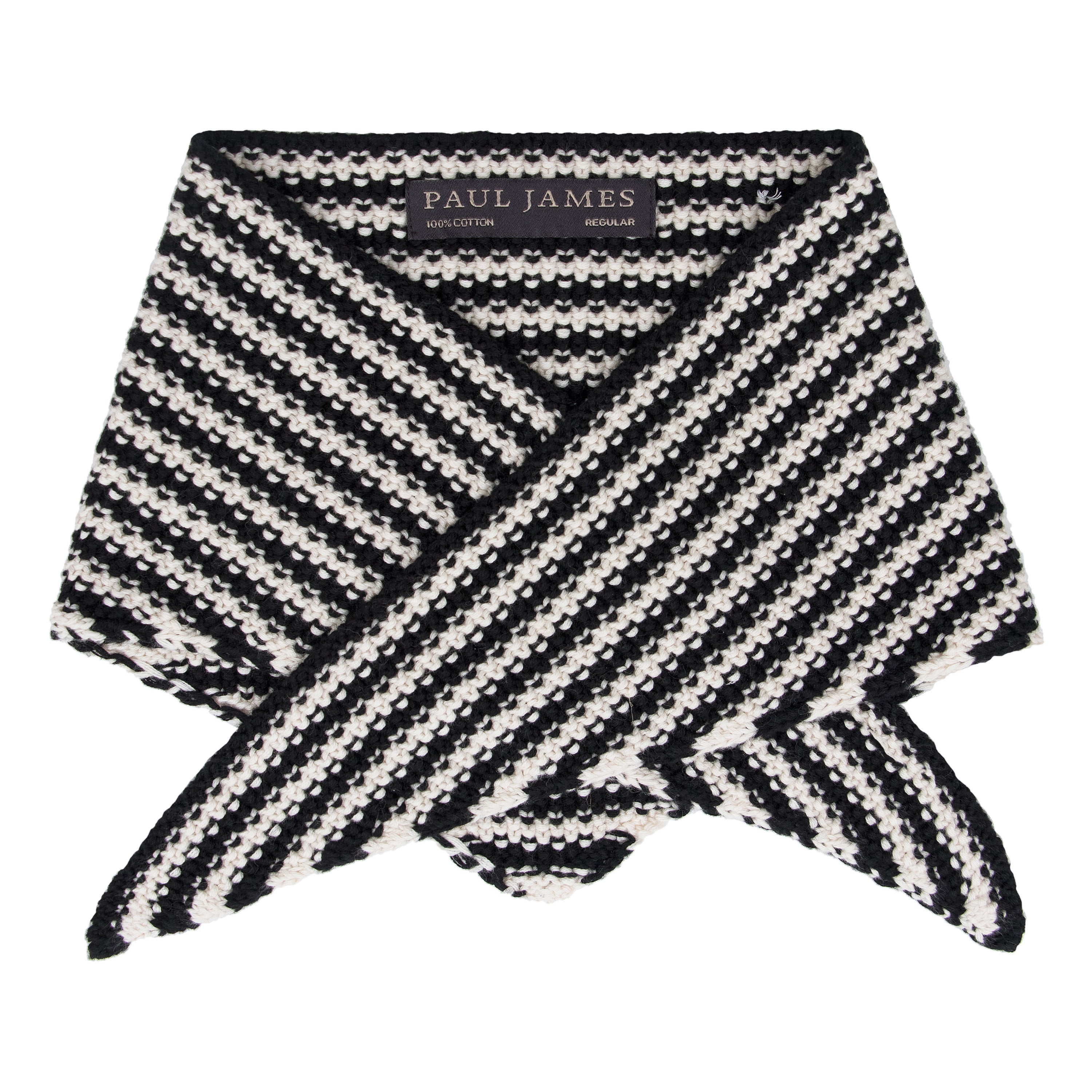 Cotton Textured Stripe Mini Neckerchief