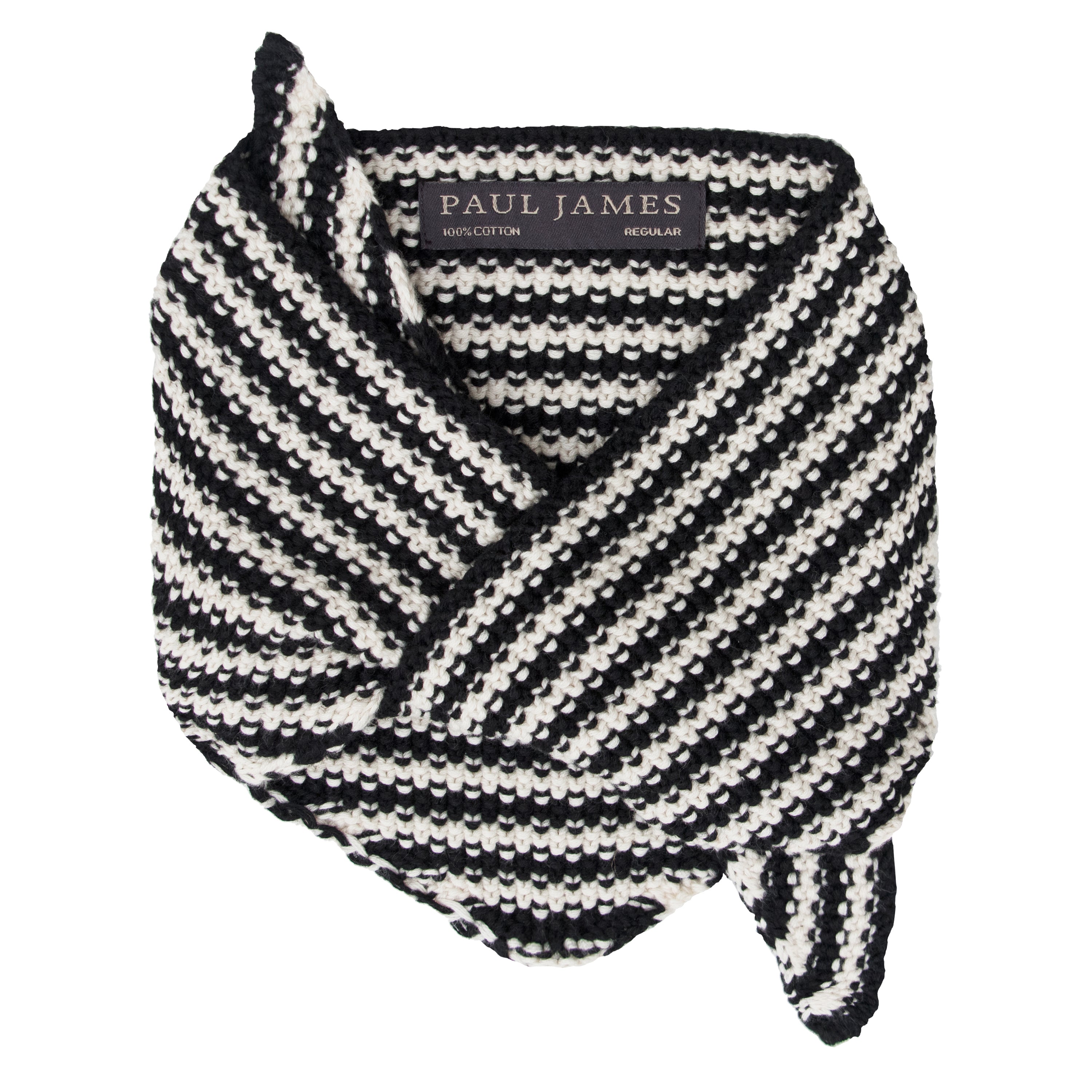 Cotton Textured Stripe Mini Neckerchief