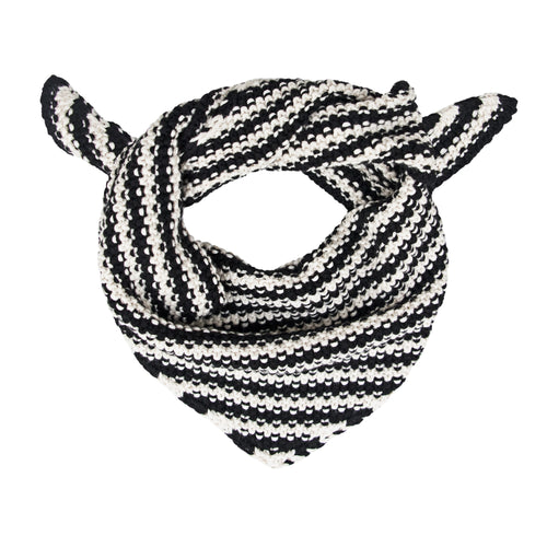 Cotton Textured Stripe Mini Neckerchief