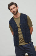 Mens Cotton Quilted Knitted Gilet