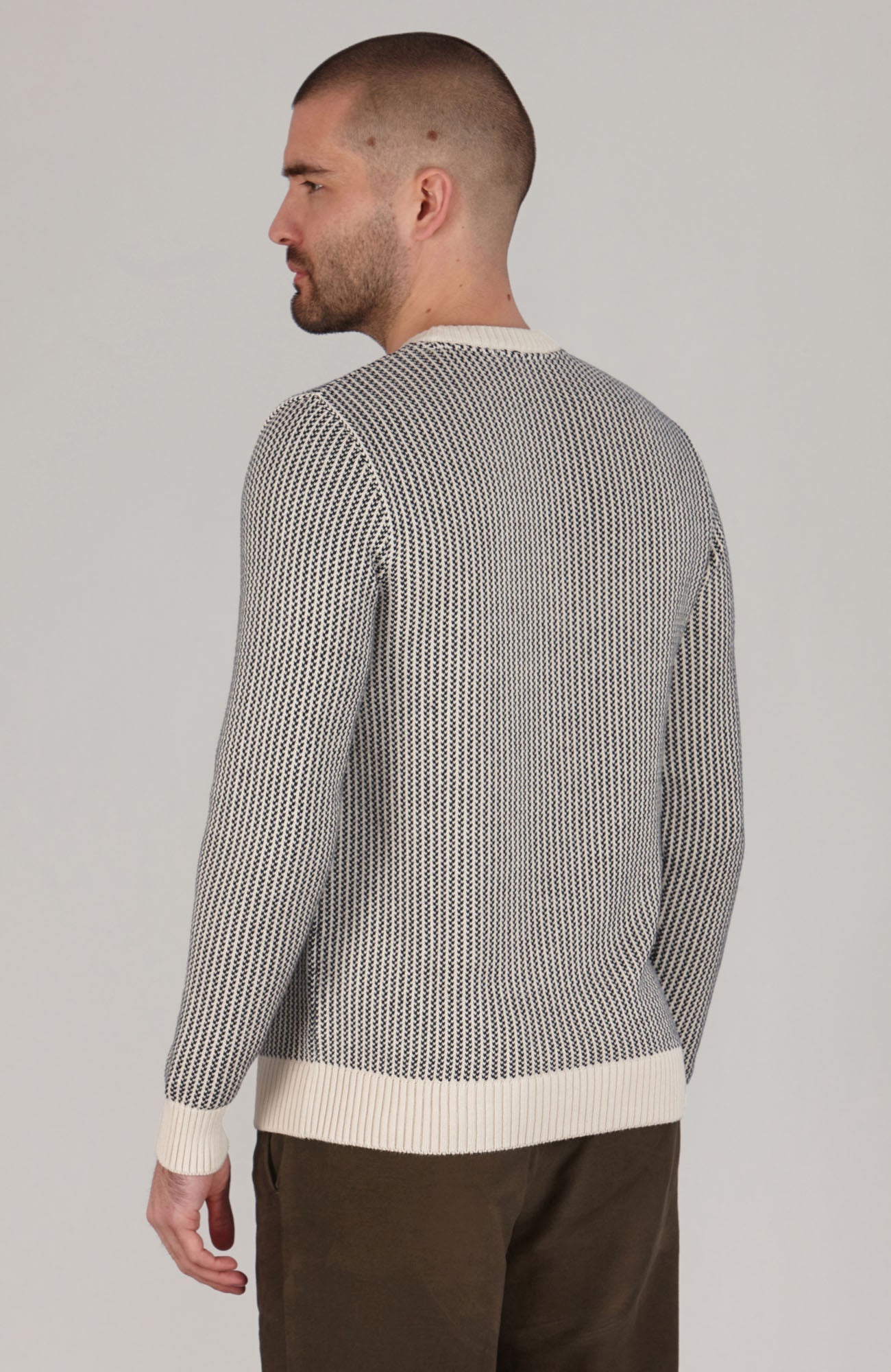 Mens Cotton Fisherman Tuck Stitch Jumper
