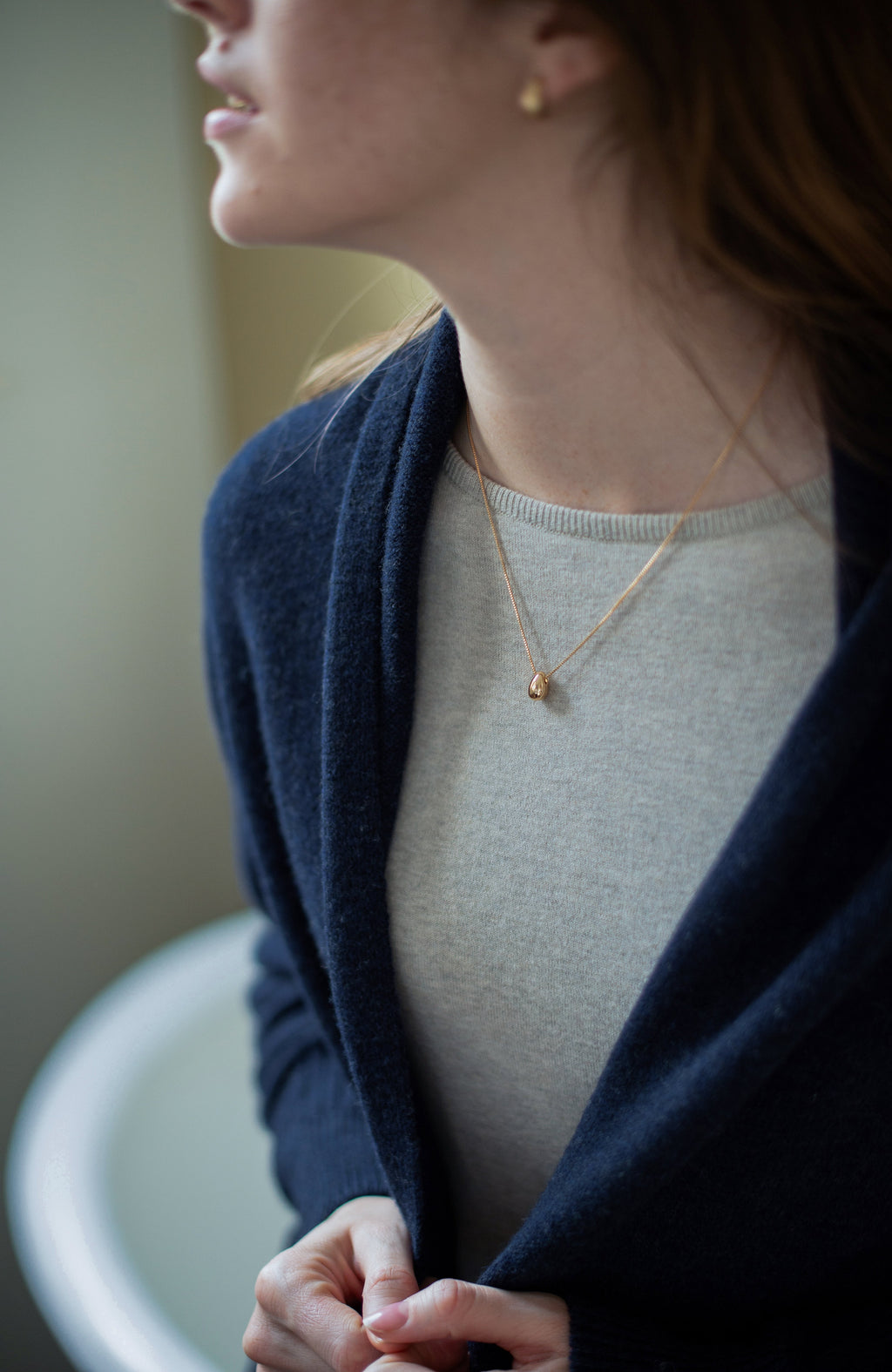 Womens Pure Lambswool Long Line Cardigan with Pockets