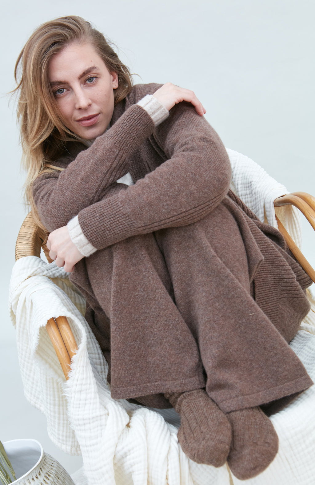 Womens Lambswool Knitted Trousers