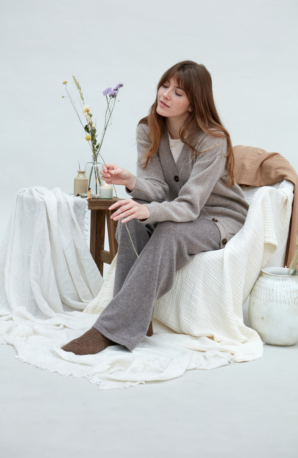 Womens Lambswool Knitted Trousers