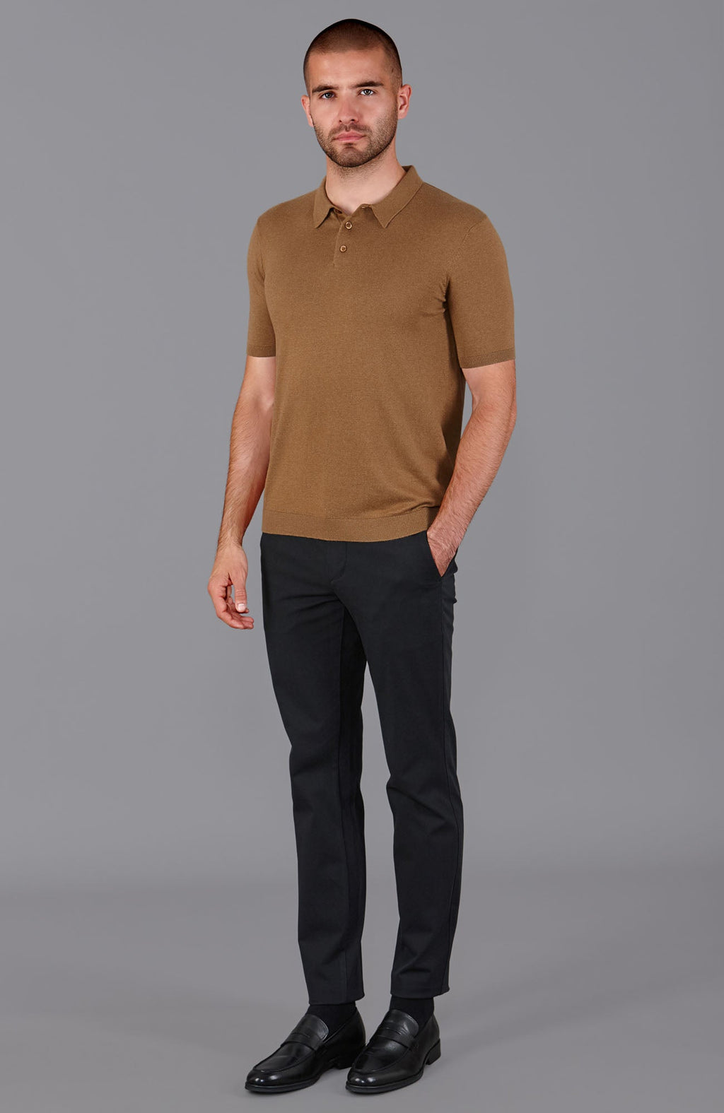 Mens Ultra Fine Cotton Short Sleeve Polo Shirt