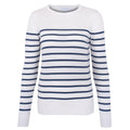 Womens Ultra Fine Cotton Breton Crew Neck Jumper