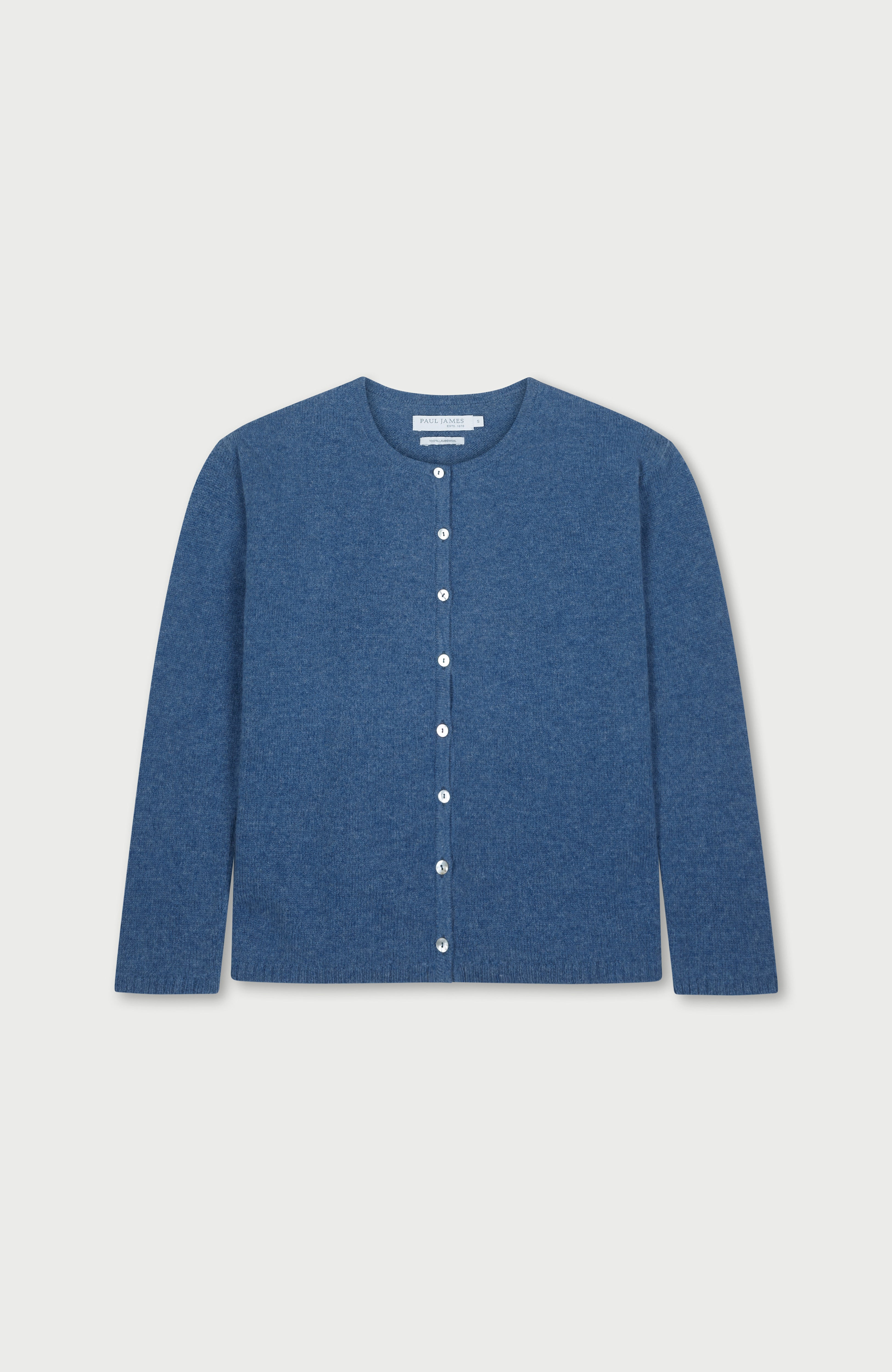 Womens Lambswool Crew Neck Cardigan