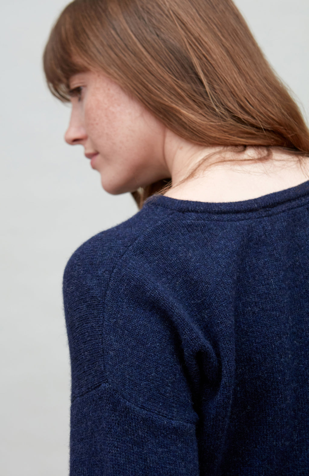 Womens Lambswool Crew Neck Cardigan