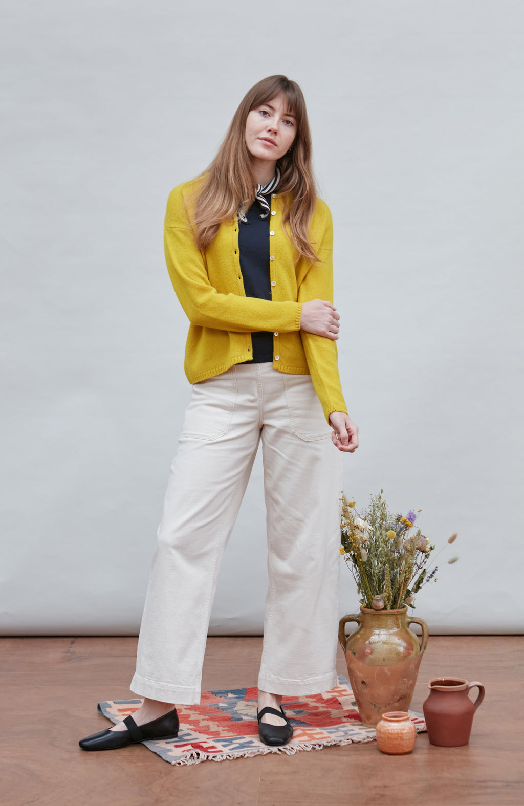 Womens Lambswool Crew Neck Cardigan