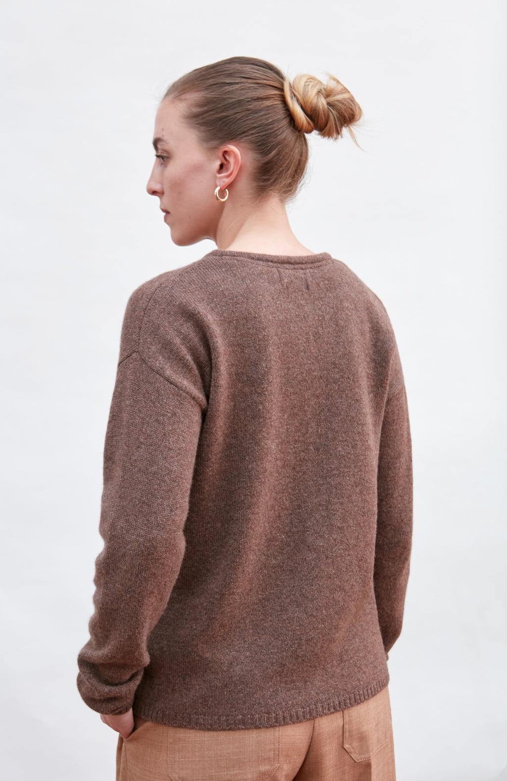 Womens Lambswool Crew Neck Cardigan