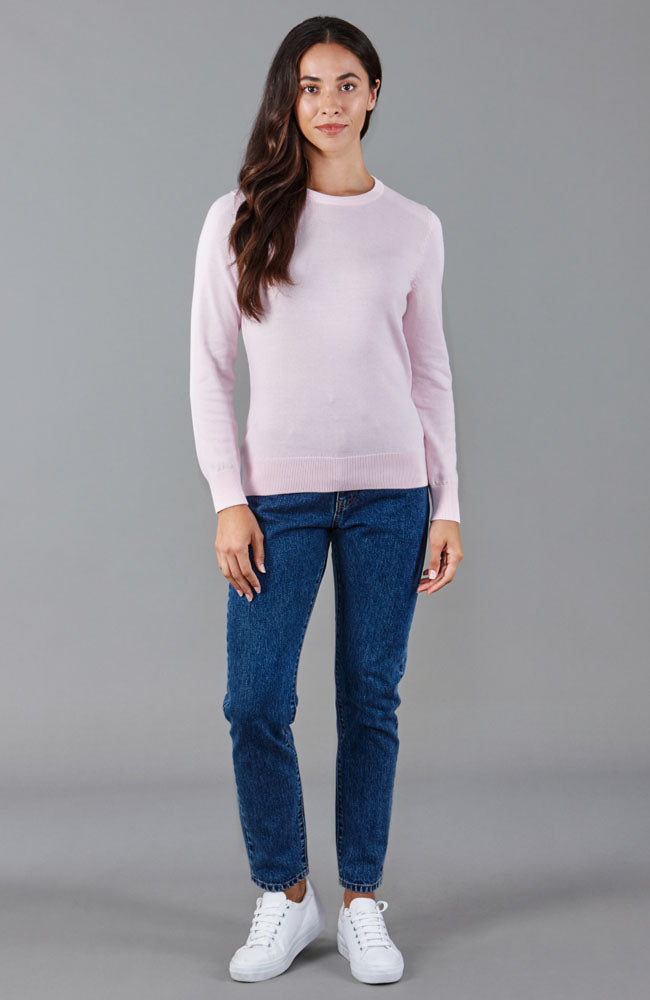 Womens Cotton Crew Neck Jumper