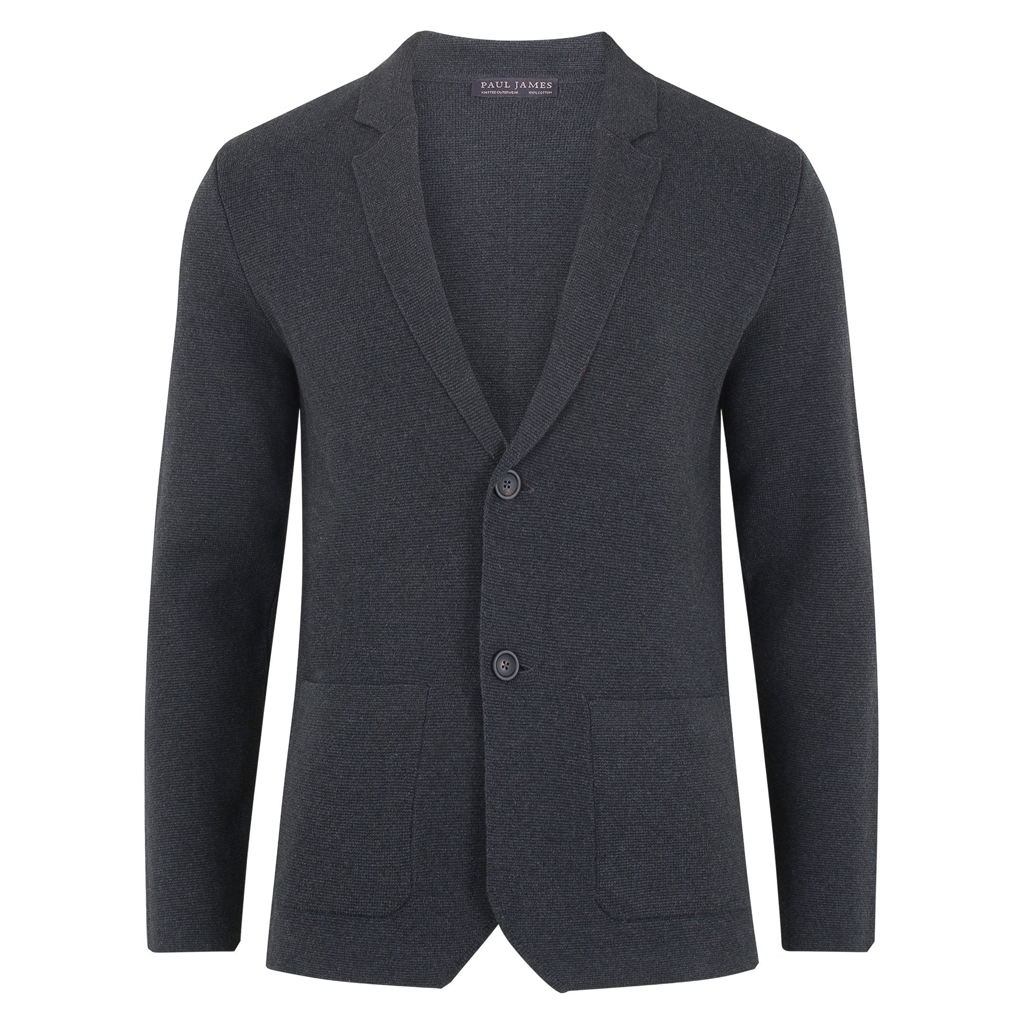 Mens Midweight Cotton Deconstructed Knitted Blazer