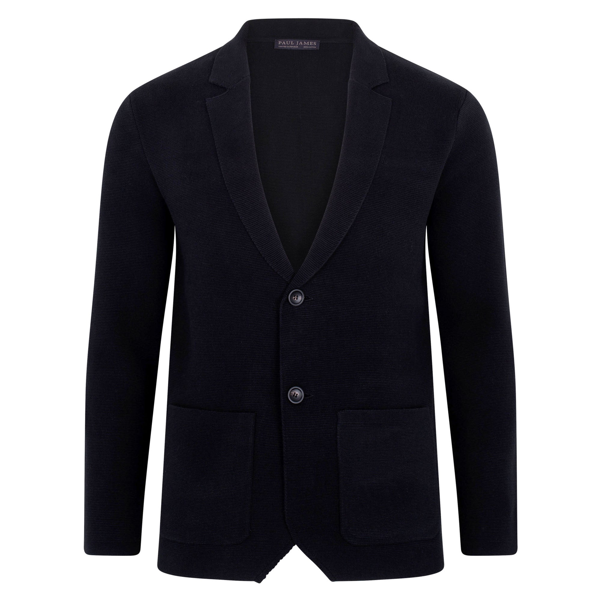 Mens Midweight Cotton Deconstructed Knitted Blazer