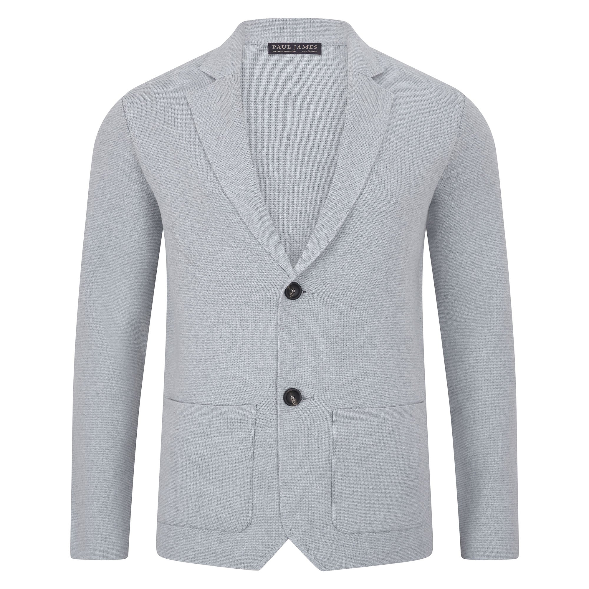 Mens Midweight Cotton Deconstructed Knitted Blazer
