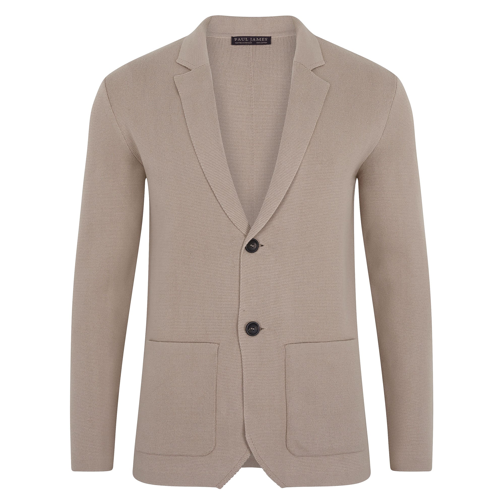 Mens Midweight Cotton Deconstructed Knitted Blazer