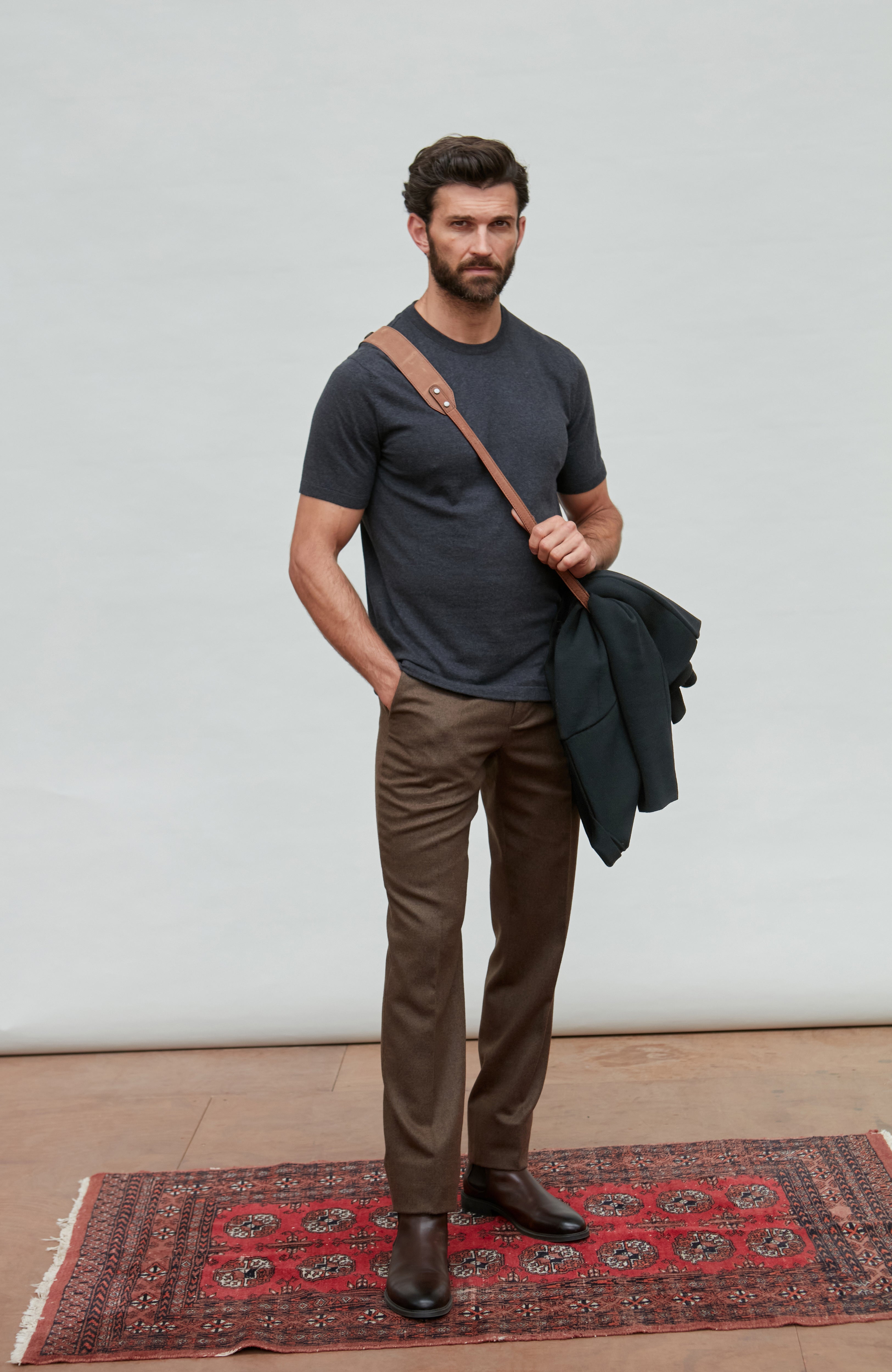 Mens Ultra Fine Cotton Knitted T-Shirt