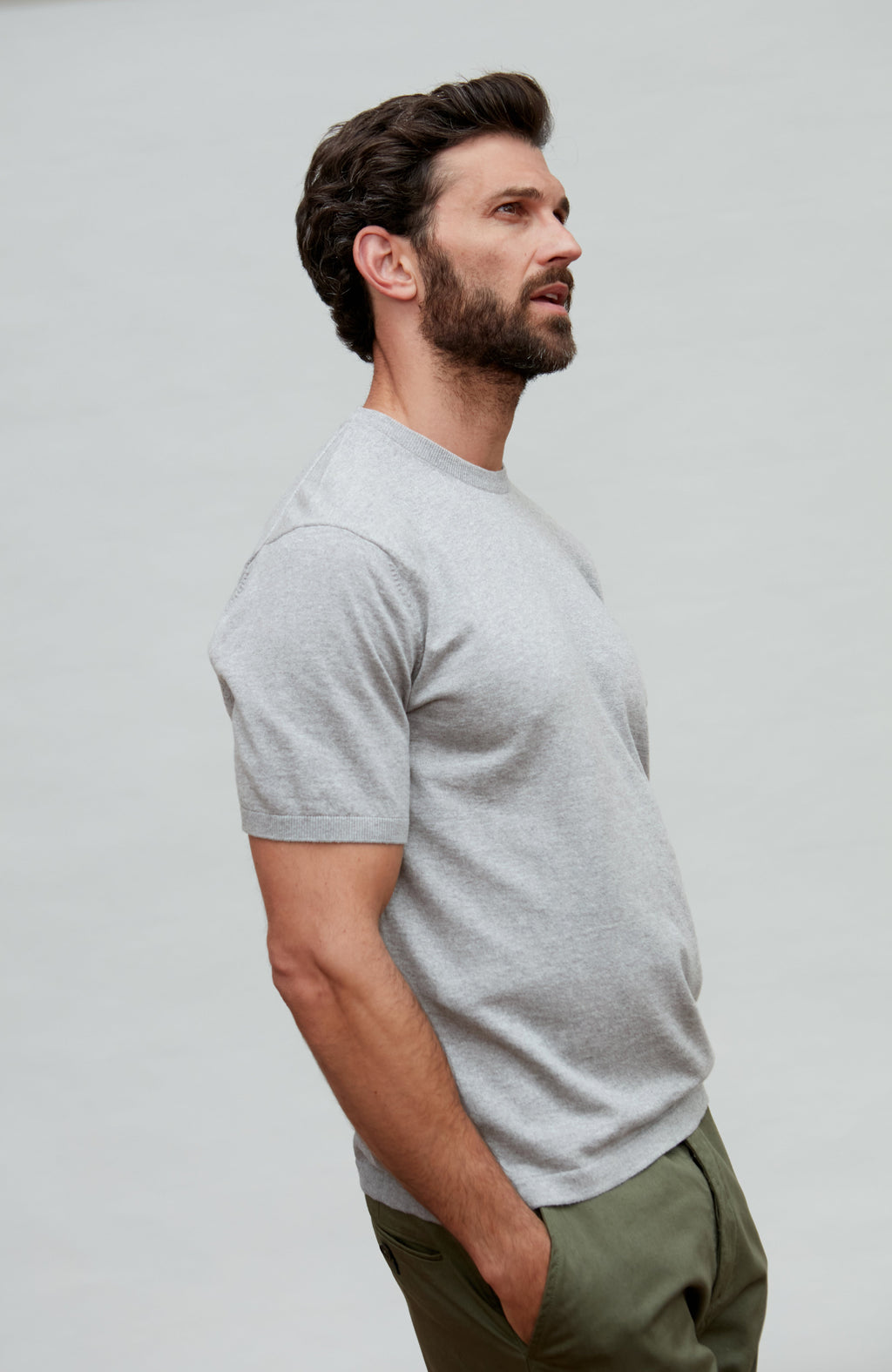 Mens Ultra Fine Cotton Knitted T-Shirt