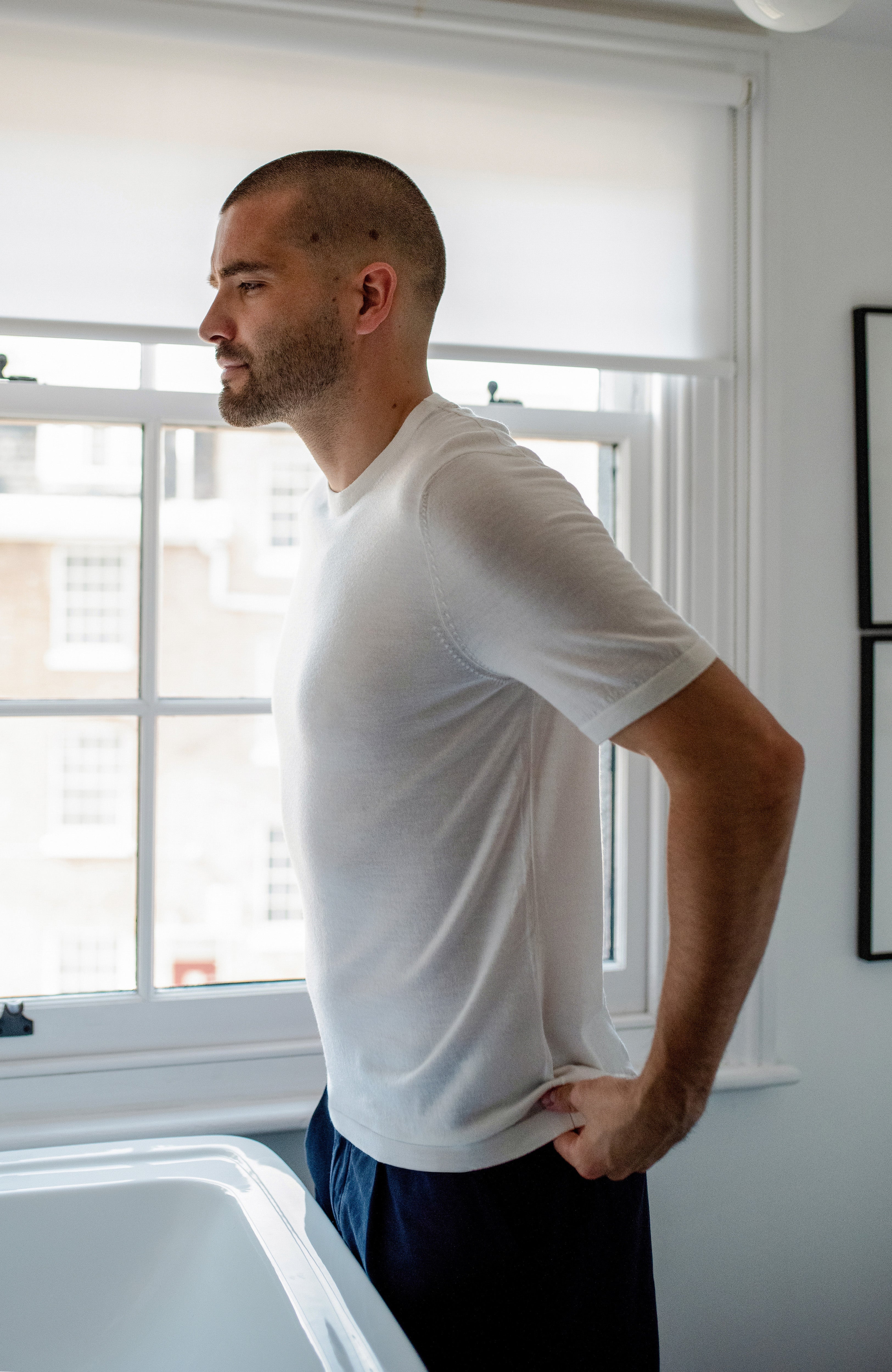 Mens Ultra Fine Cotton Knitted T-Shirt