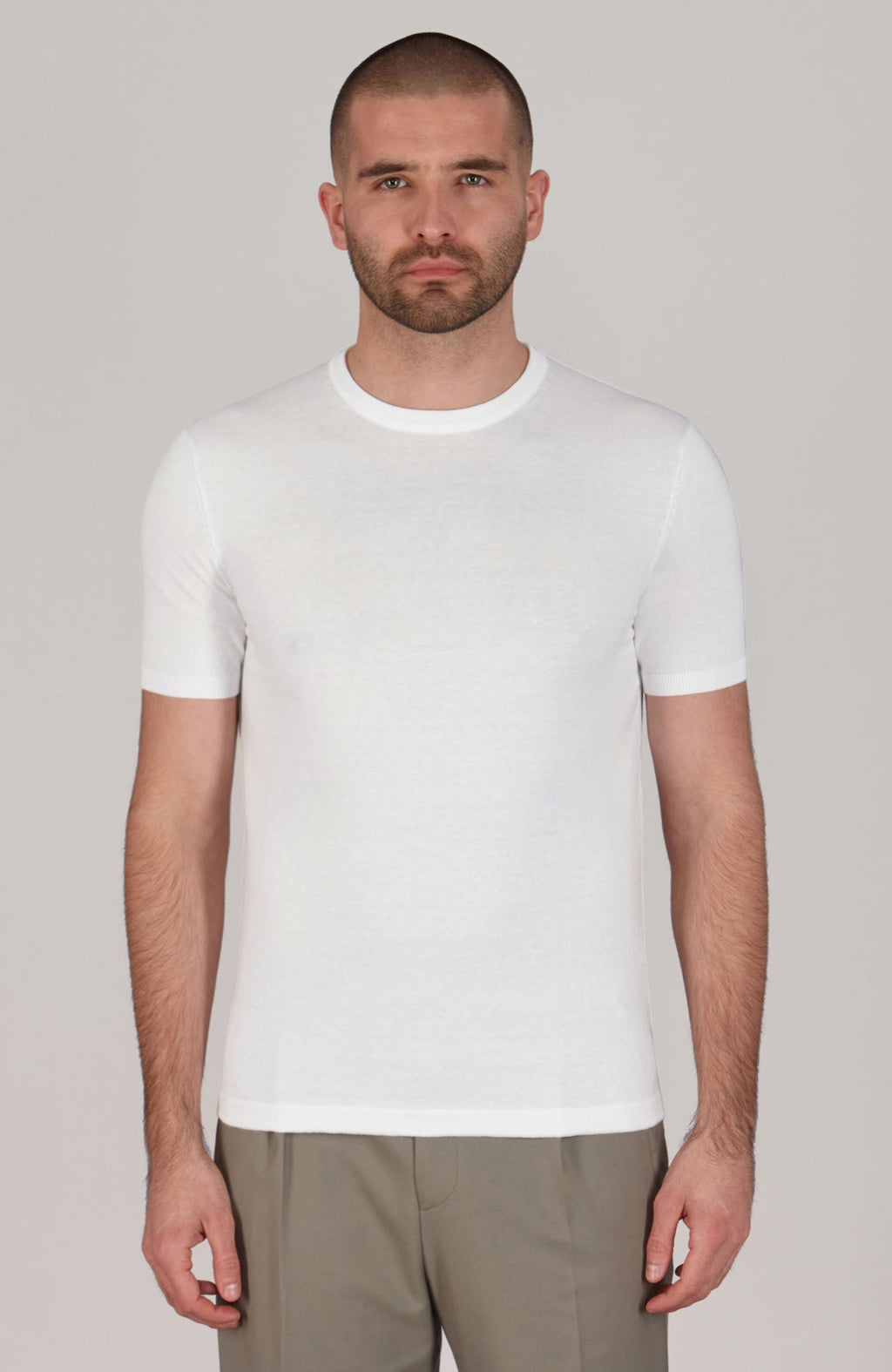 Mens Ultra Fine Cotton Knitted T-Shirt