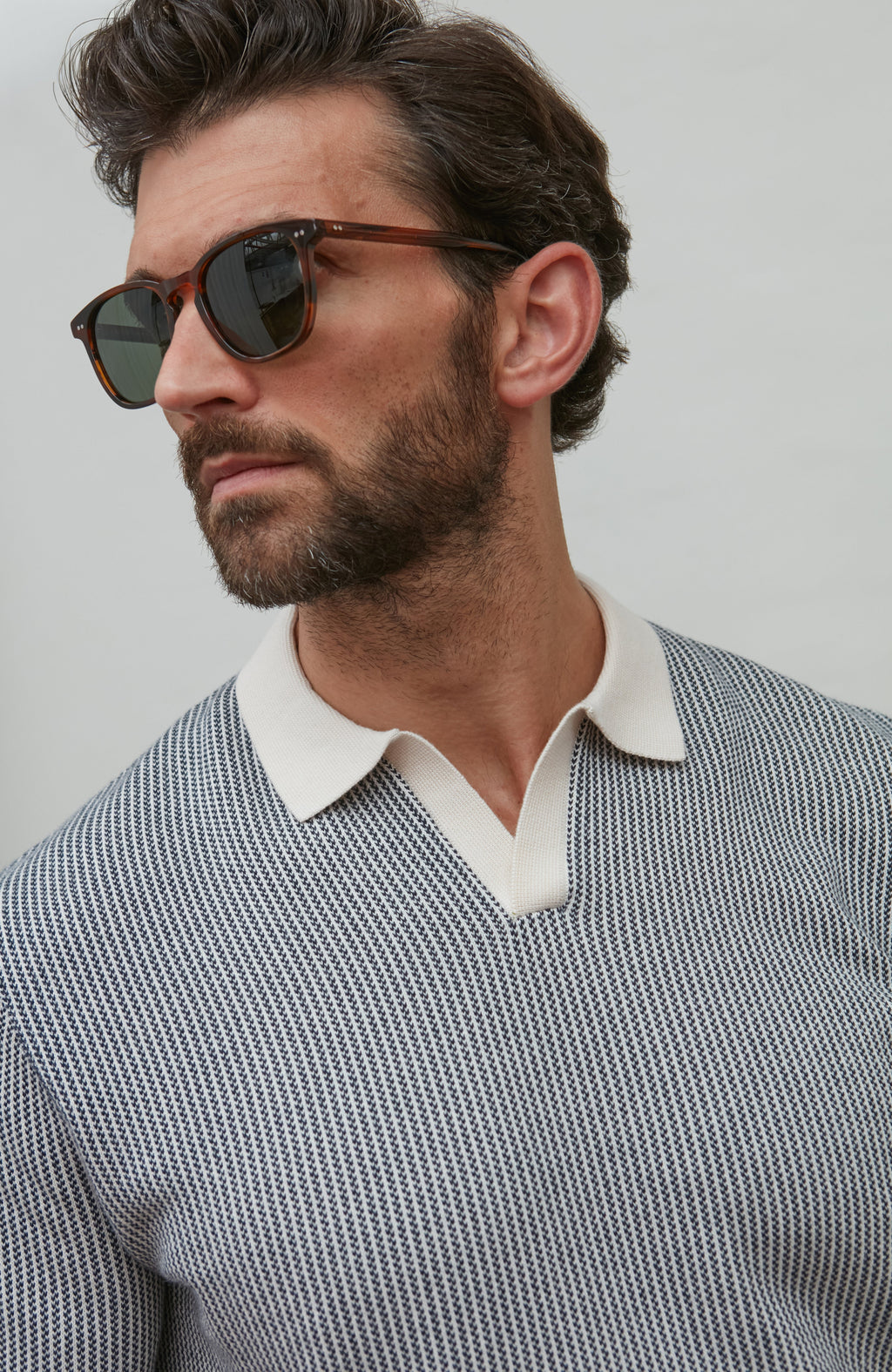 Mens Lightweight Cotton Fishermans Buttonless Polo Shirt