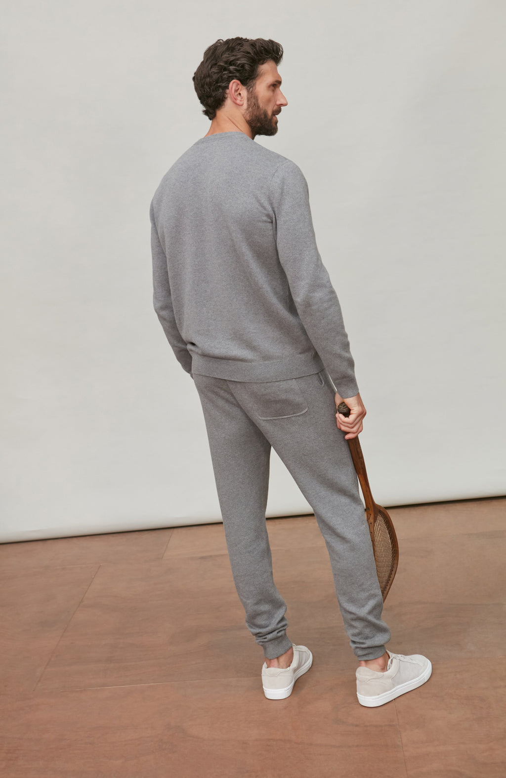 Mens Midweight Cotton Loopback Knitted Joggers