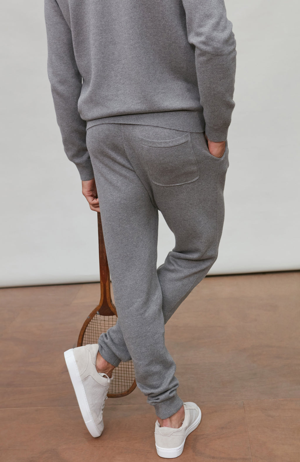 Mens Midweight Cotton Loopback Knitted Joggers