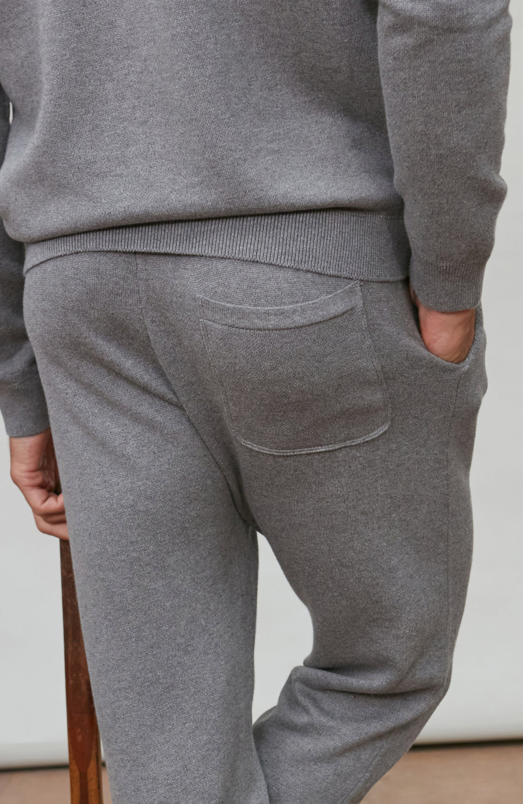 Mens Midweight Cotton Loopback Knitted Joggers