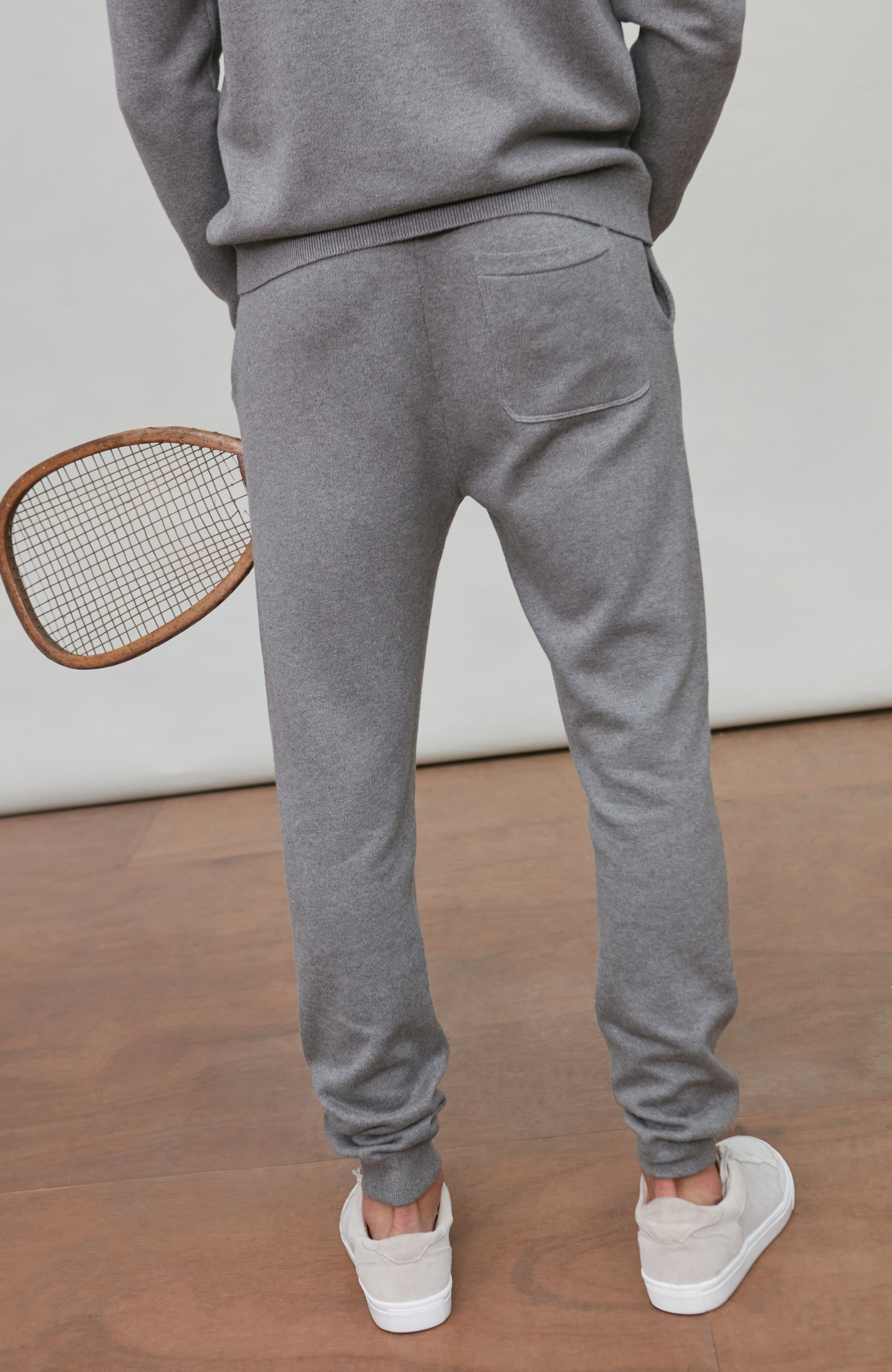 Mens Midweight Cotton Loopback Knitted Joggers