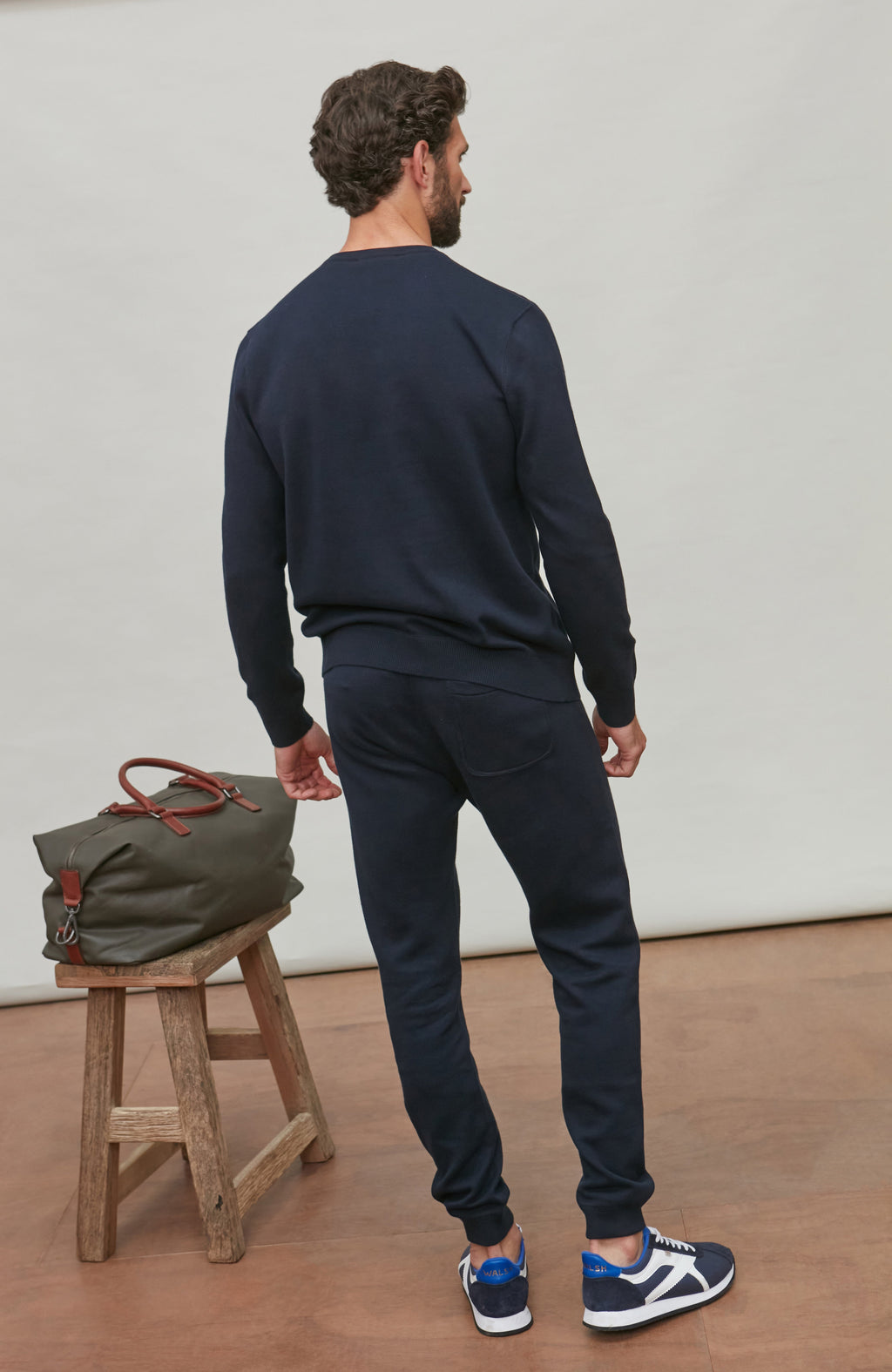 Mens Midweight Cotton Loopback Knitted Joggers