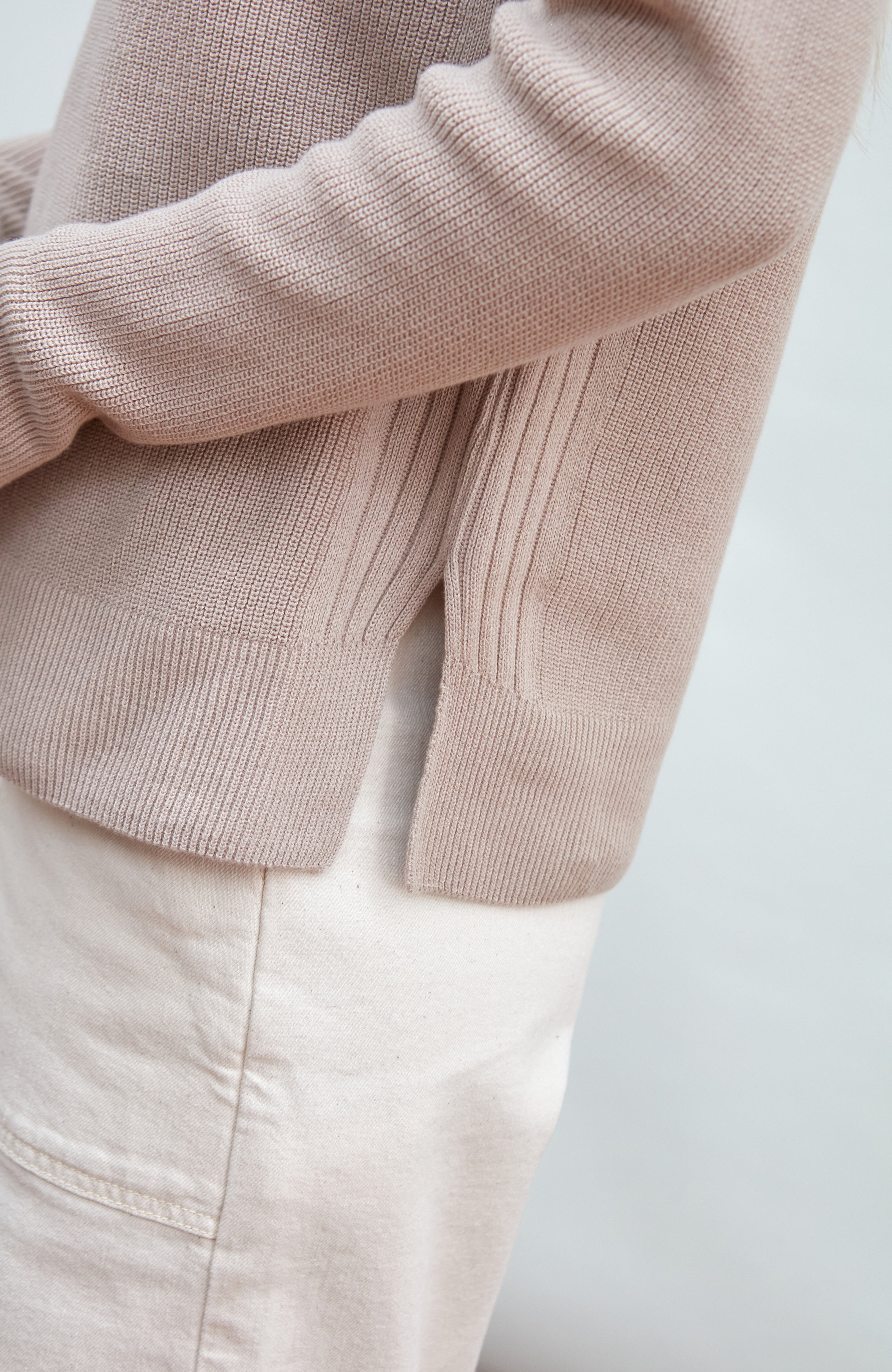 Womens Lightweight Cotton Fisherman Rib Jumper