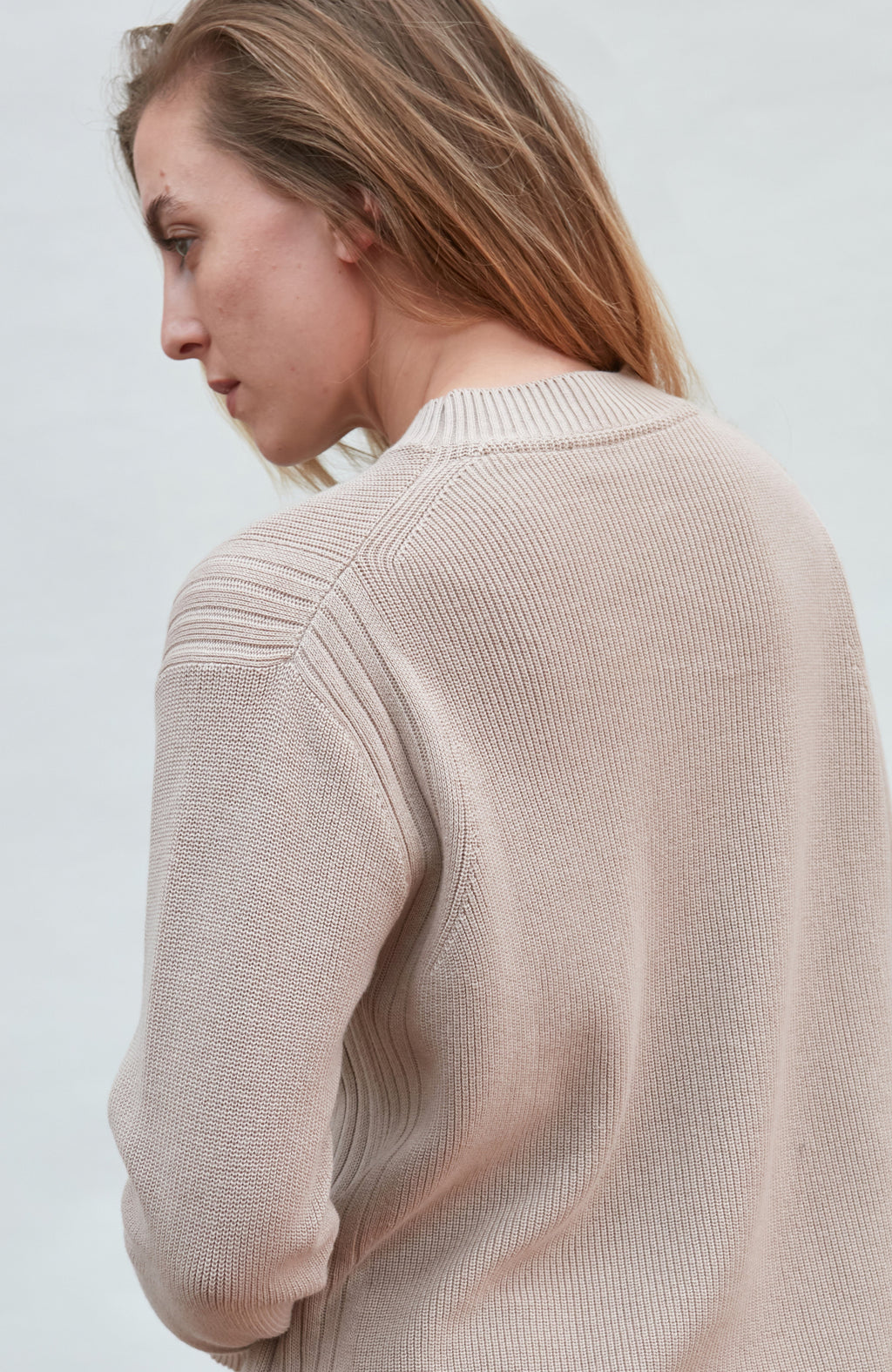 Womens Lightweight Cotton Fisherman Rib Jumper