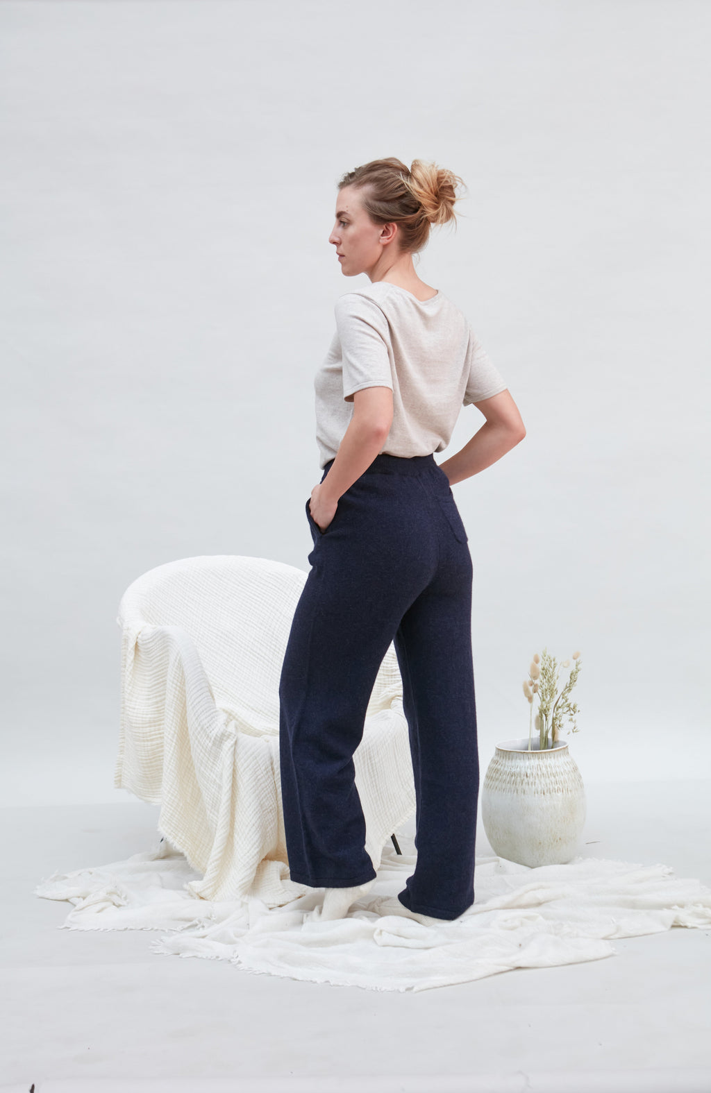 Womens Lambswool Knitted Trousers