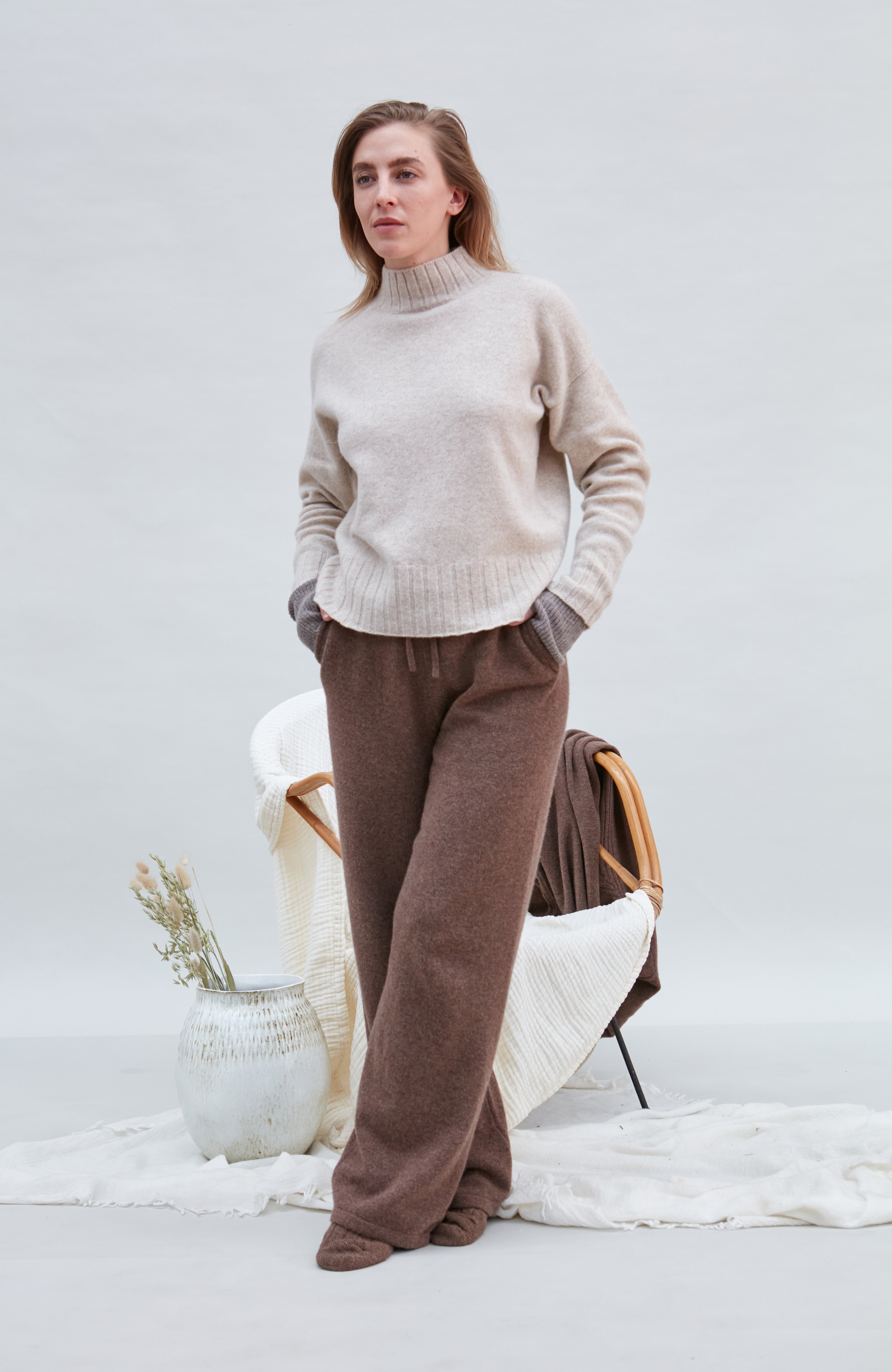 Womens Lambswool Grown On Neck Jumper