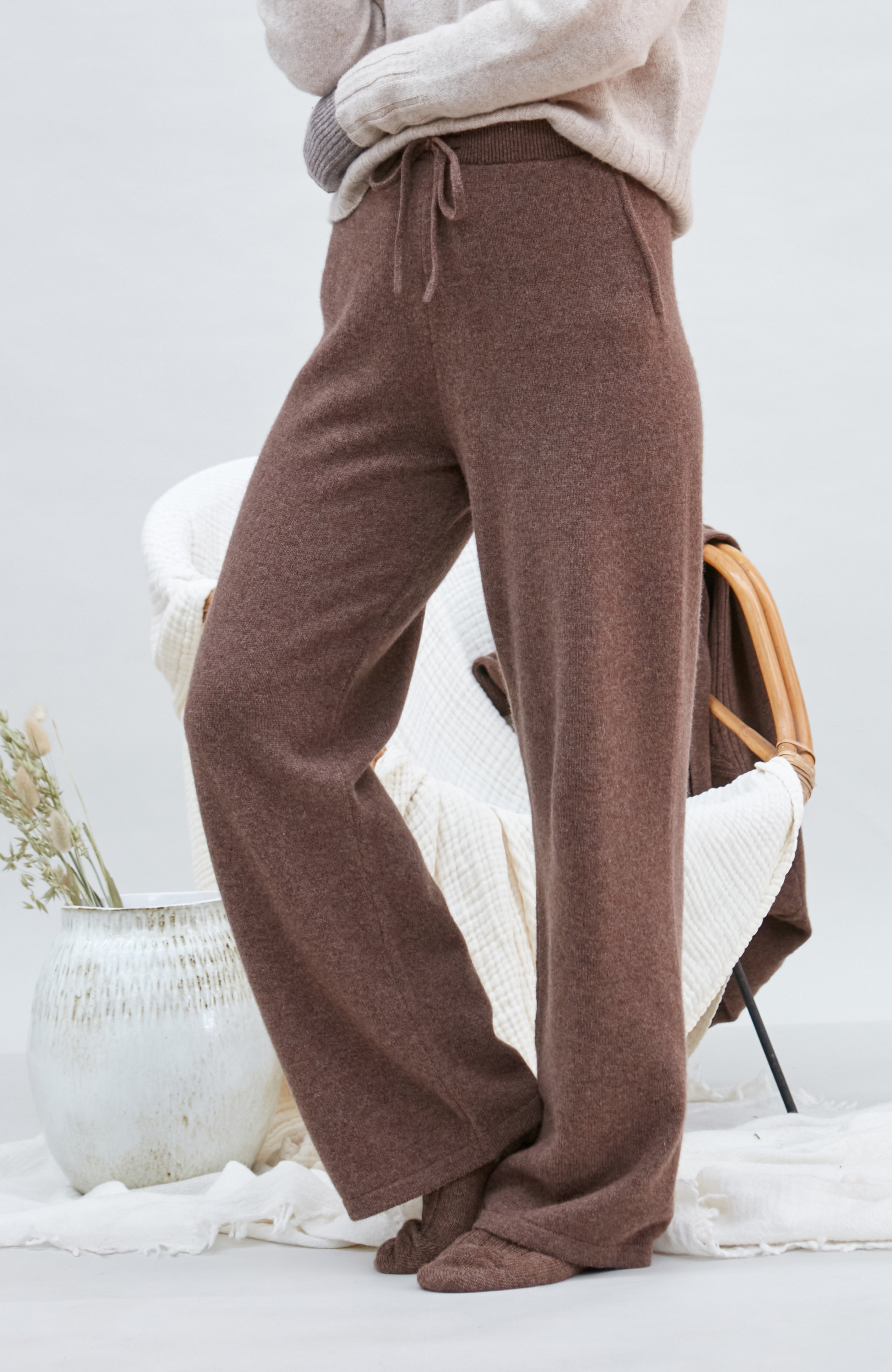Womens Lambswool Knitted Trousers