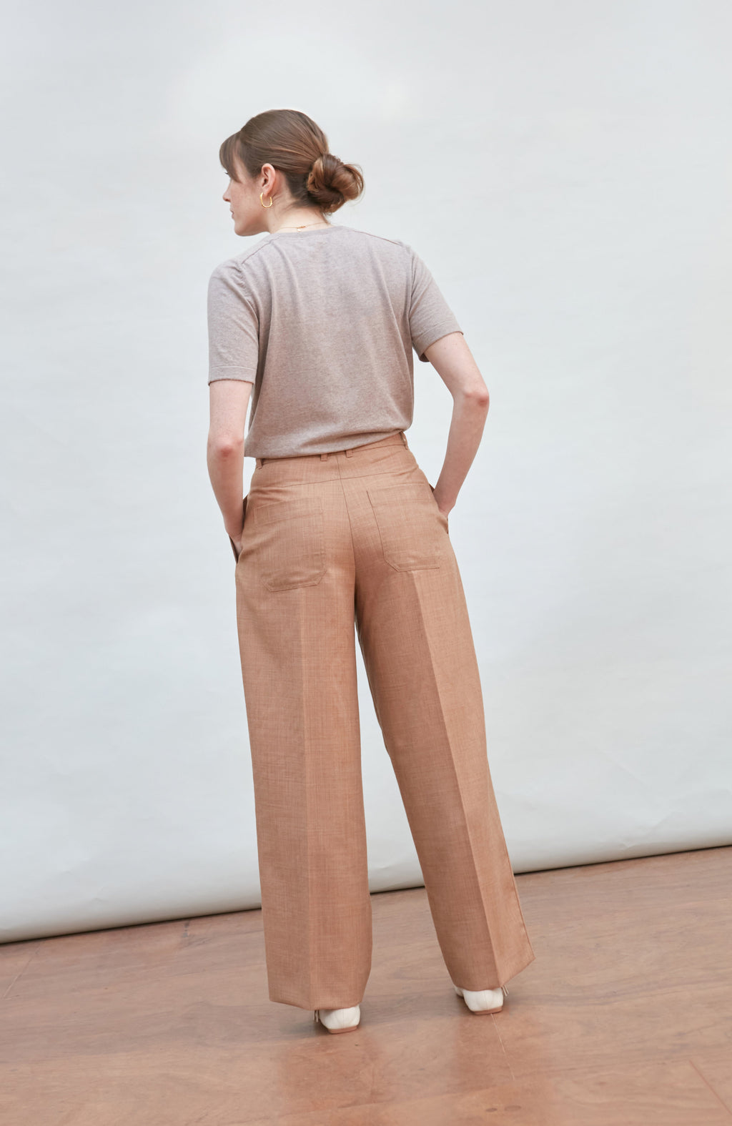 Womens Ultra Fine Cotton Saddle Shoulder Knitted T-Shirt