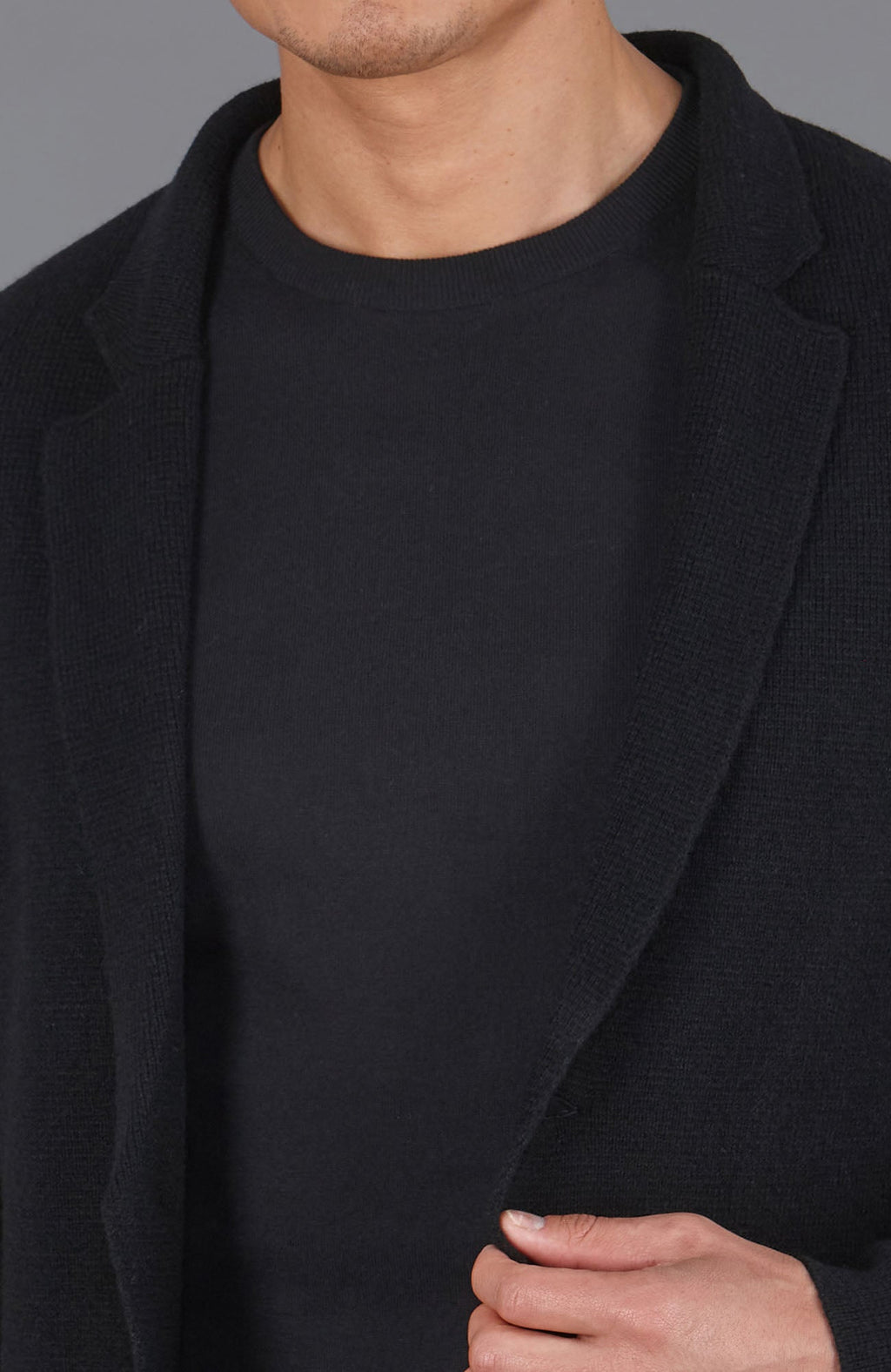 Mens Midweight Lambswool Knitted Blazer