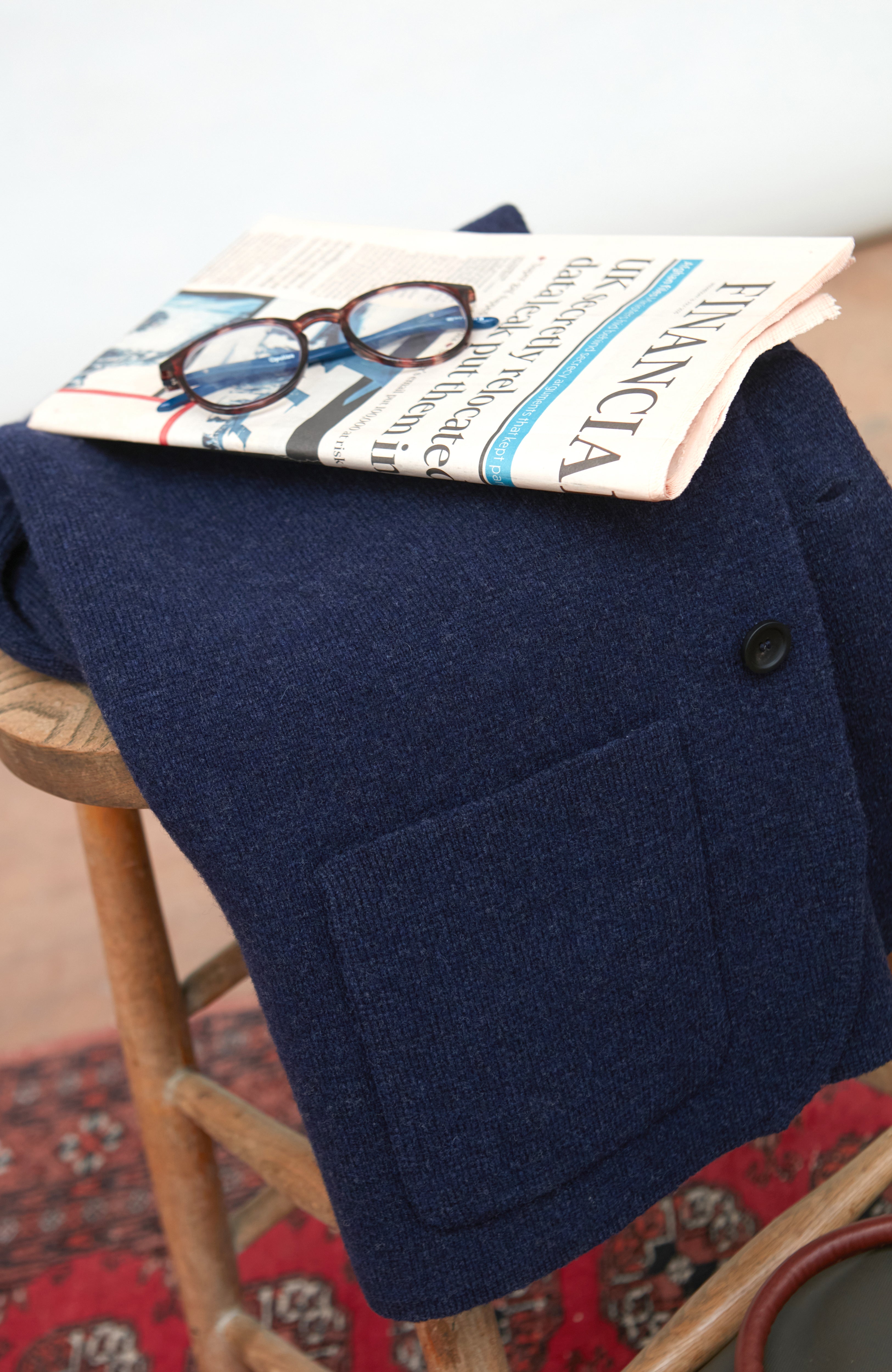 Mens Midweight Lambswool Knitted Blazer