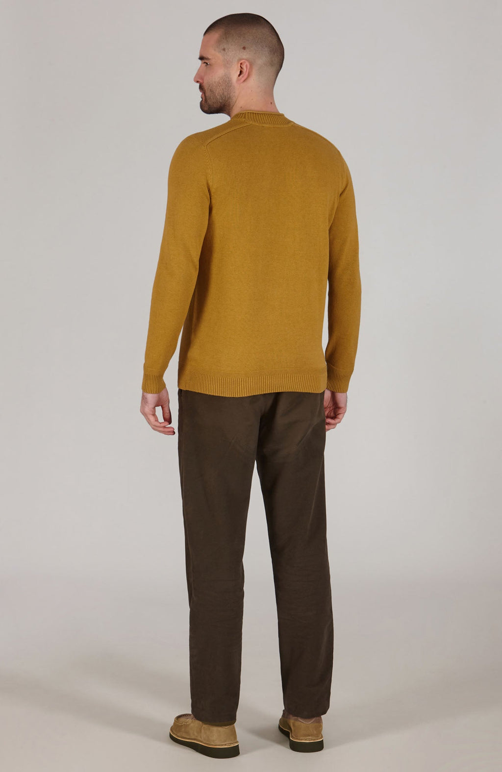 Mens Lightweight Organic Cotton Linen Saddle Shoulder Jumper