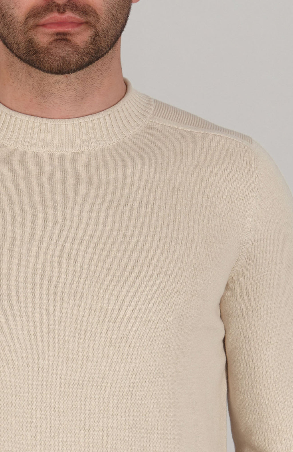 Mens Lightweight Organic Cotton Linen Saddle Shoulder Jumper
